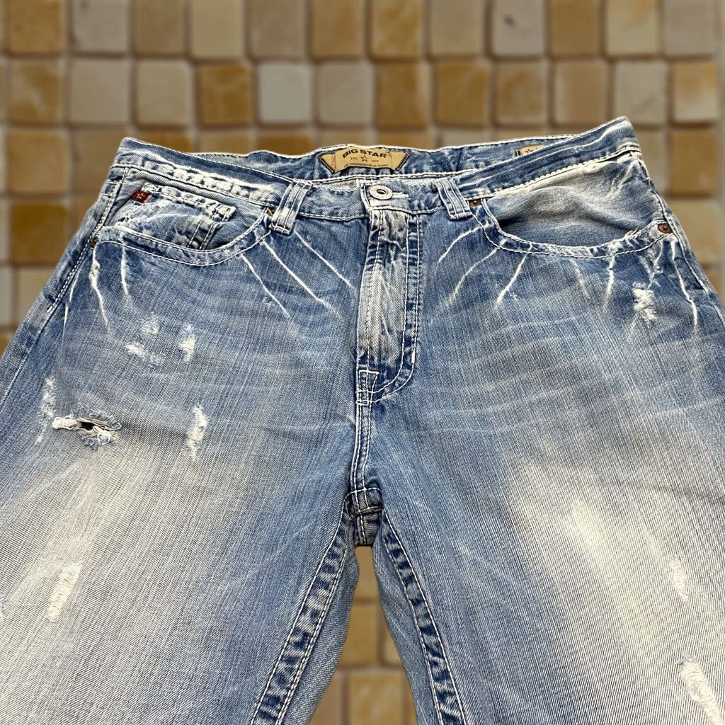 Bke Jeans Mens 36x36 Blue Bootcut Denim Pioneer Baggy Wide Leg Y2K Grunge, Men's
