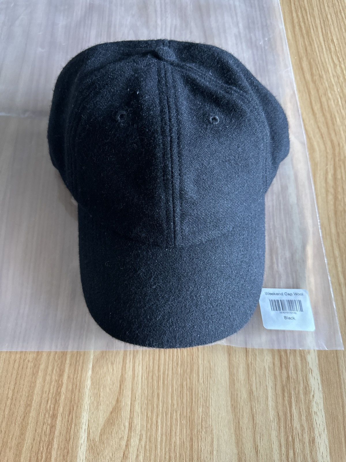 image of Jjjjound Weekend Cap Wool in Black, Men's