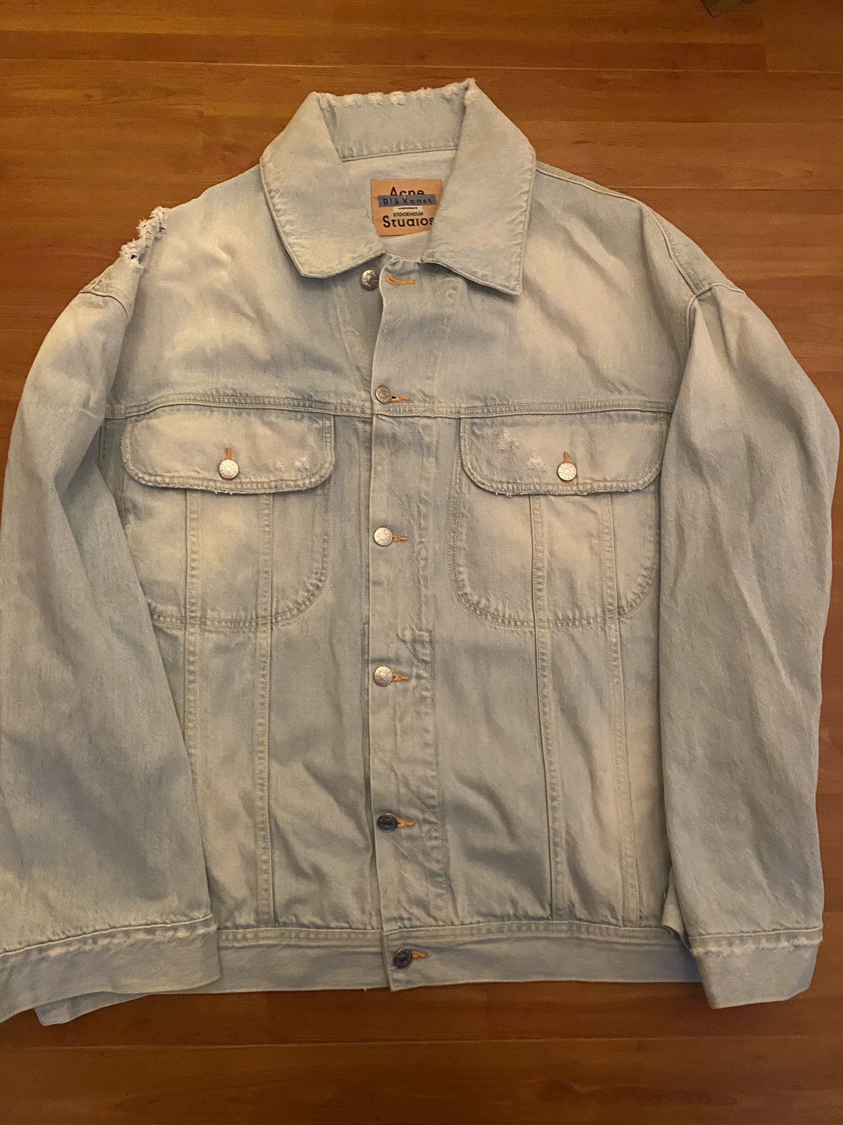 image of Acne Studios Denim Jacket in Blue, Men's (Size XL)