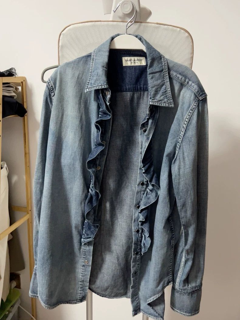 Saint Laurent Paris Saint Laurent Paris Denim shirt 2505-Nextarrow Size US M / EU 48-50 / 2 - 1 Thumbnail