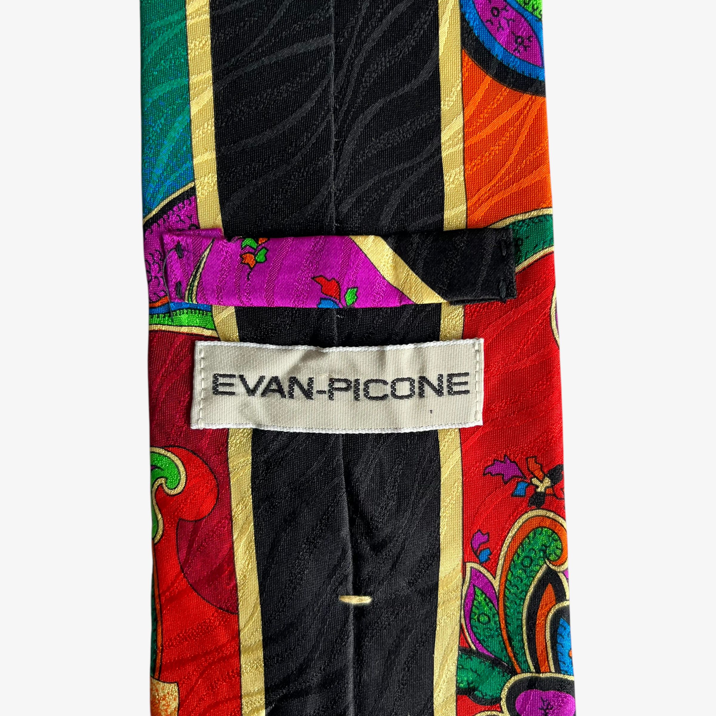 Evan Picone Vintage 80s Evan Picone Abstract Floral Print Silk Tie Size ONE SIZE - 2 Thumbnail