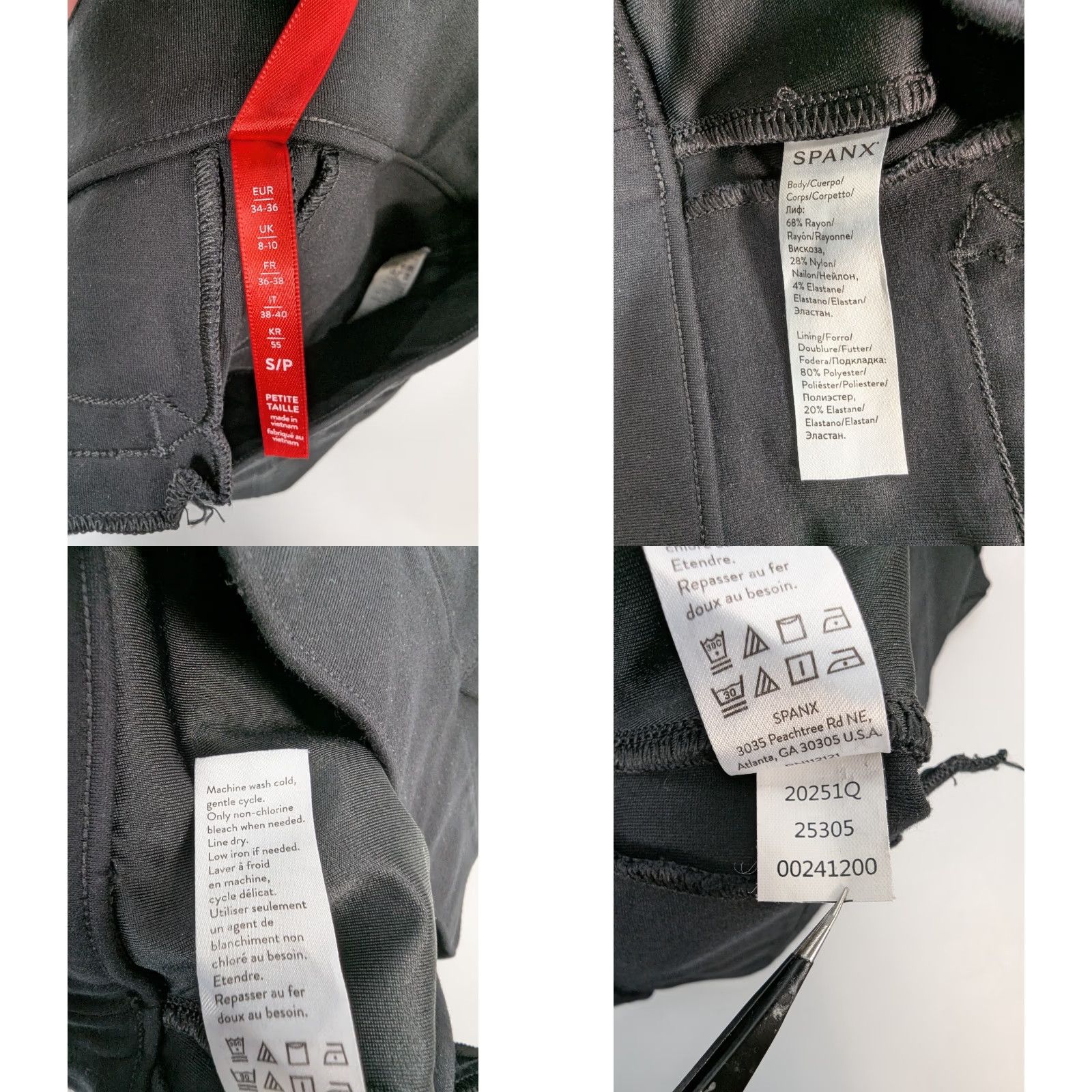 Spanx Spanx The Perfect Pants Womens Small Petite Black Ankle Skinny Backseam Stretch Pants Petite Black Womens Skinny Ankle Stretch Size 28" / US 6 / IT 42 - 9 Thumbnail