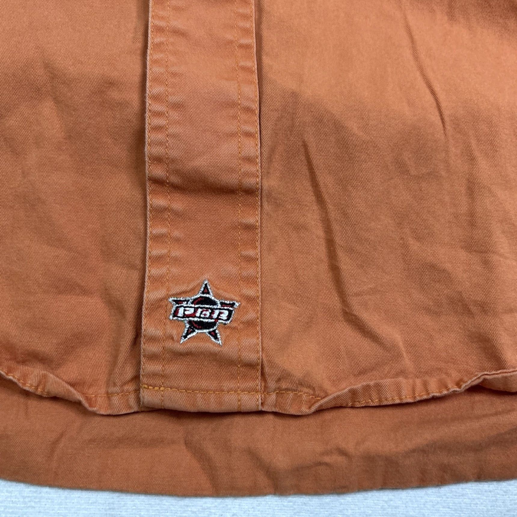 Wrangler Wrangler Button Up Long Sleeve PBR Bull Riding Men Large Salmon Mens Size US L / EU 52-54 / 3 - 5 Thumbnail