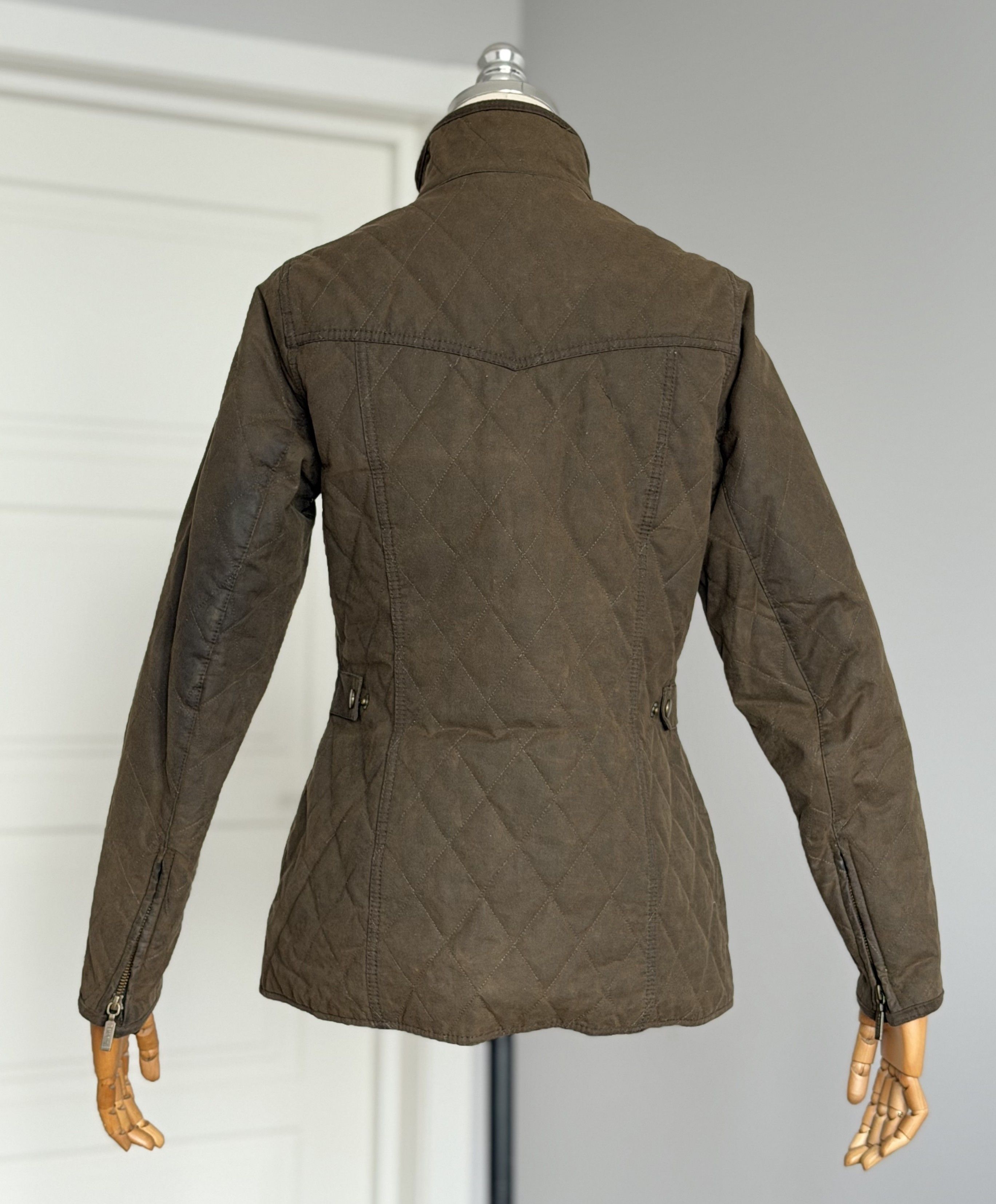 Barbour BARBOUR Quilted Utility Wax Womens Jacket Olive Waxed Cotton Size M / US 6-8 / IT 42-44 - 9 Thumbnail