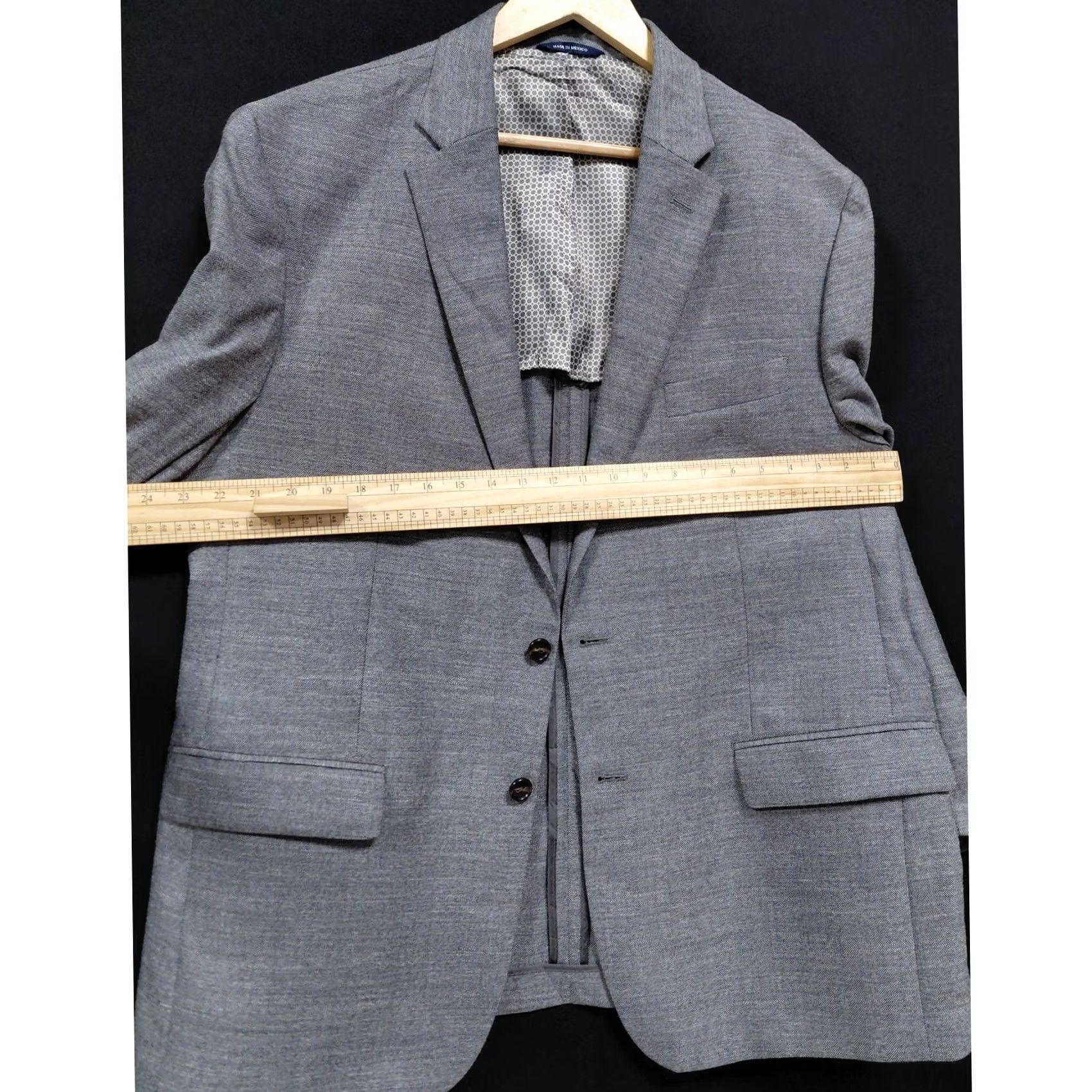 Ralph Lauren Ralph Lauren Blazer Wool Silk Linen Gray Solid Woven Men 46R Regular Fit Button Closure Blazer Size 46R - 7 Thumbnail