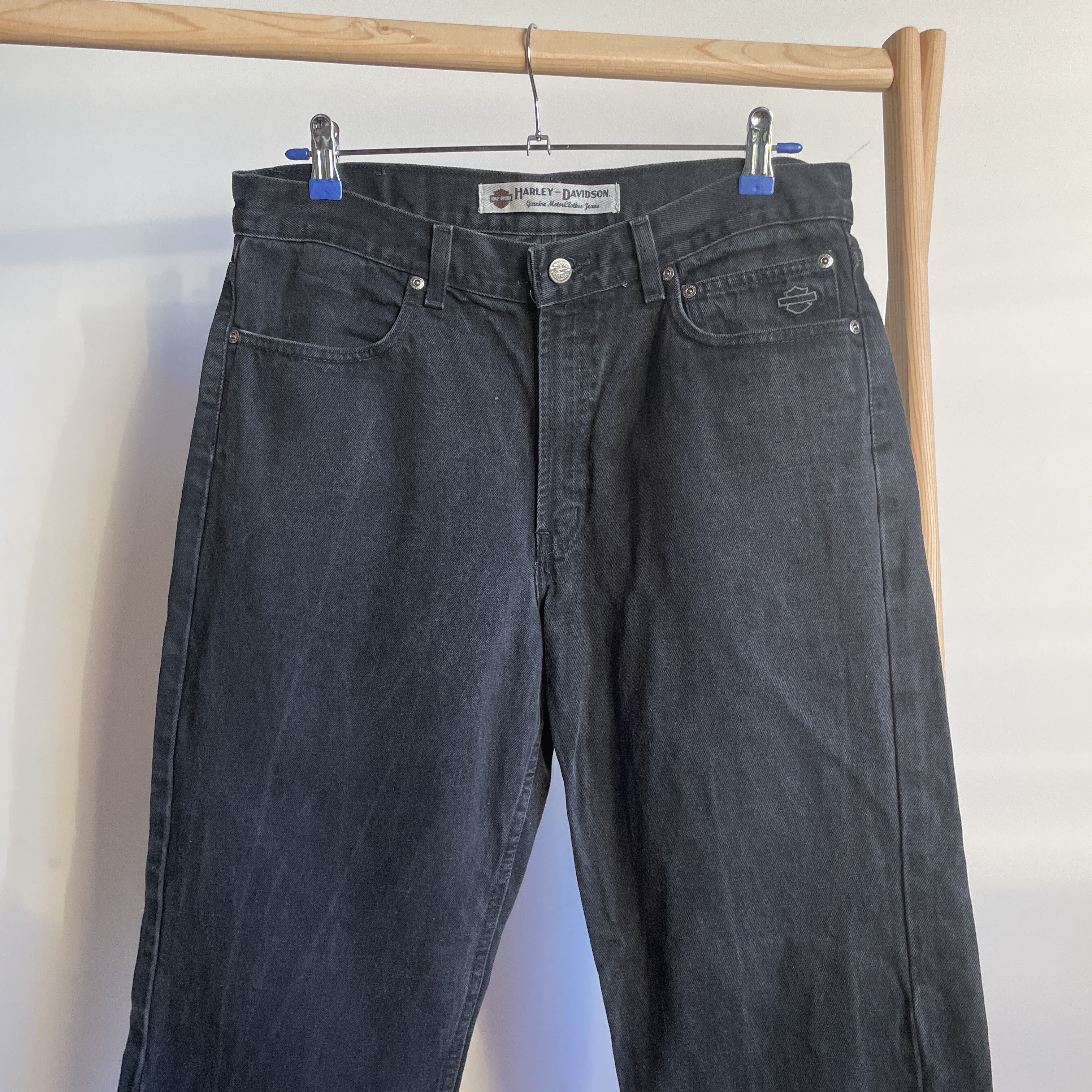 Harley Davidson Harley Davidson Vintage Relaxed Leg Washed Black Denim Size US 33 - 3 Thumbnail