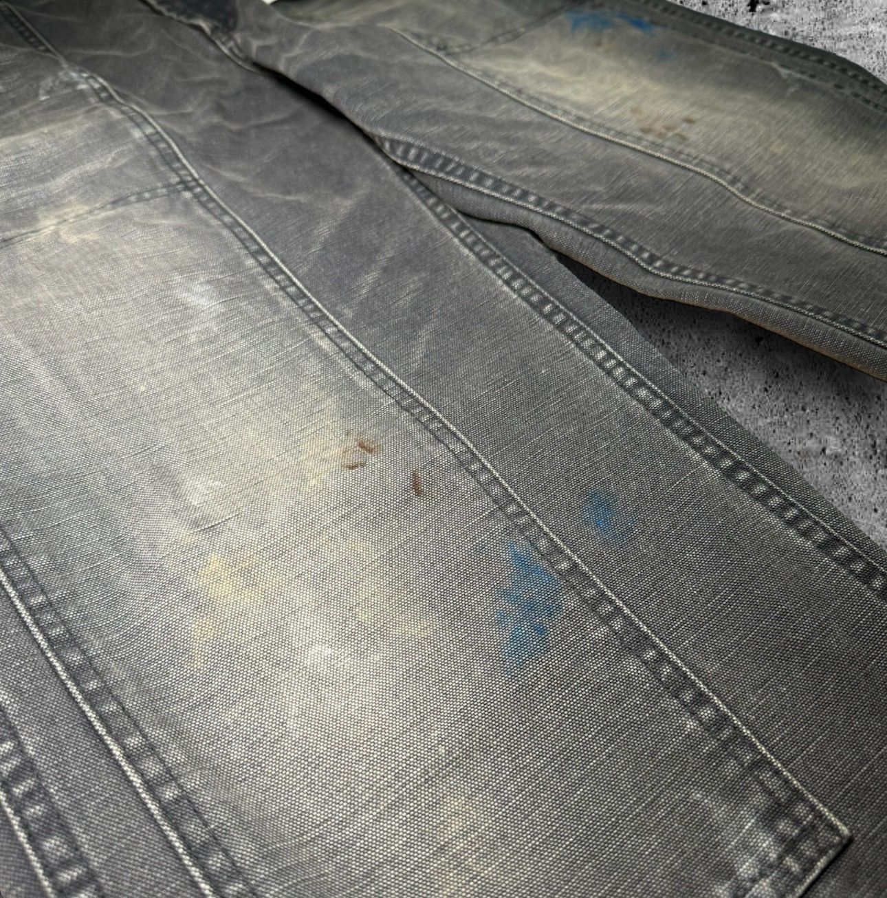 Japanese Brand BOWWOW “DOUBLE KNEE DUCK PAINTER PANTS” Size US 32 / EU 48 - 2 Thumbnail