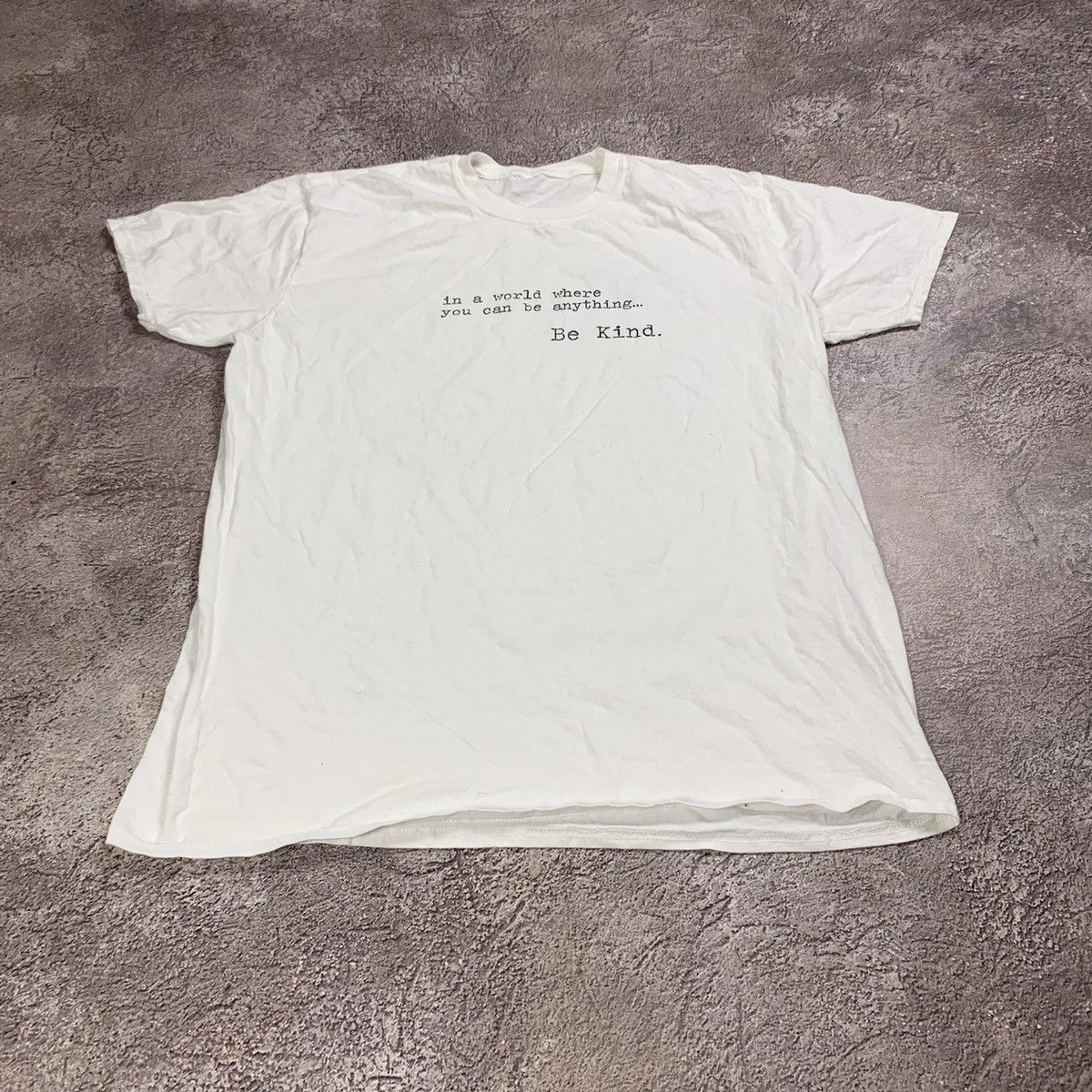 Vintage Vintage Y2K Slogan Graphic Tee Cream Indie Minimalist Slim L Size US L / EU 52-54 / 3 - 2 Thumbnail