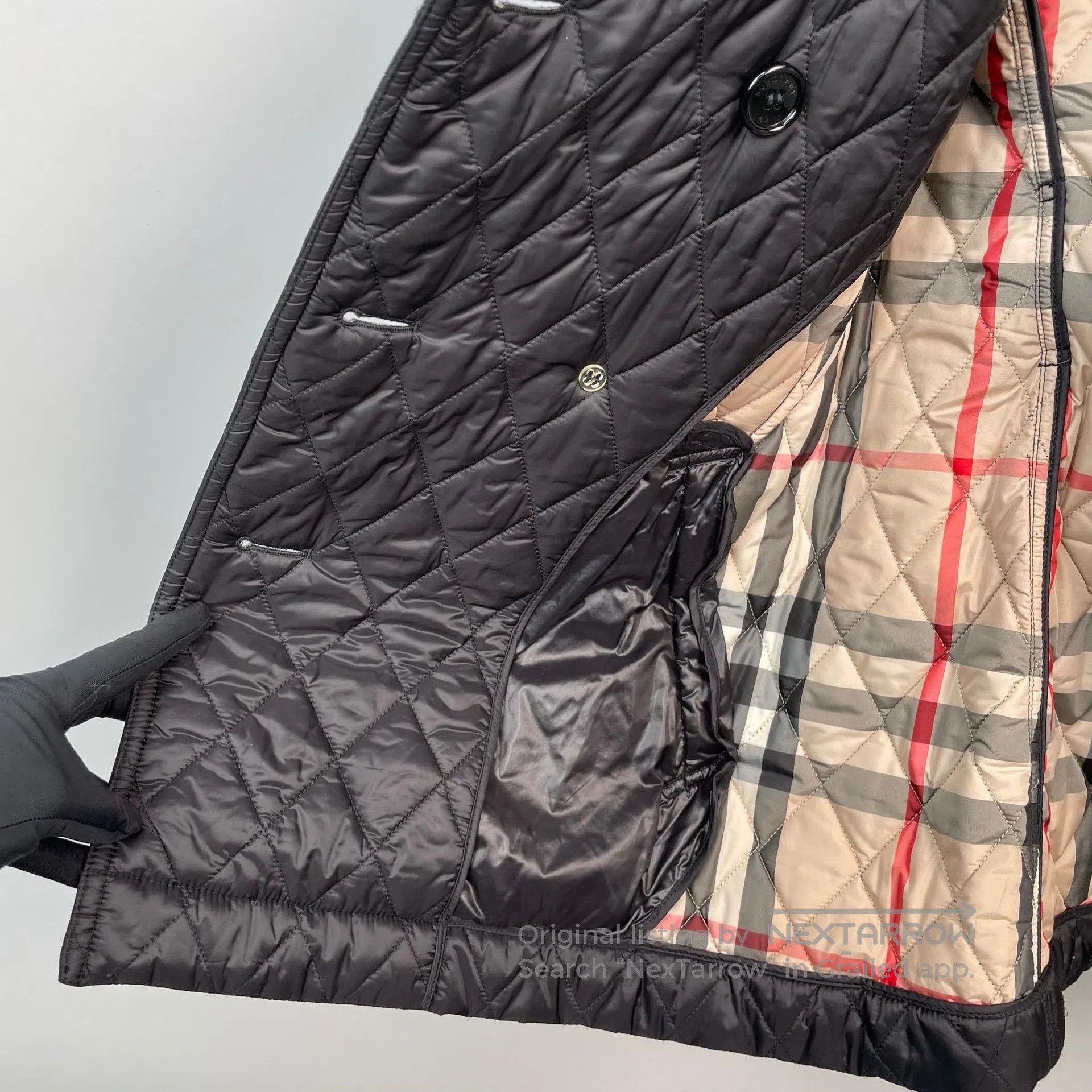 Burberry Burberry Black Diamond Quilted Cotton Coat with Double Bre Size XS / US 0-2 / IT 36-38 - 4 Thumbnail
