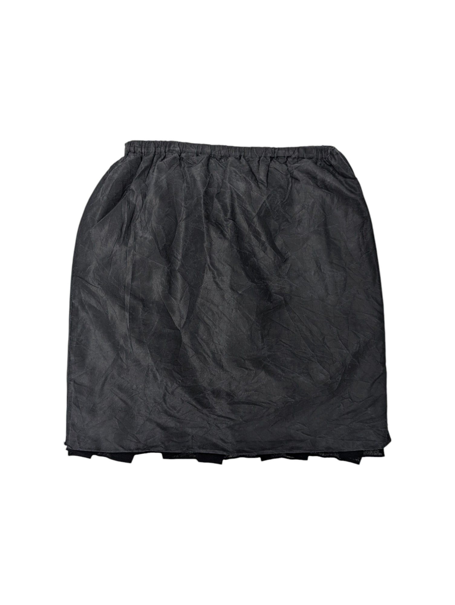 Miu Miu Black Silk Skirt With Beige Underlay Size 27" / US 4 / IT 40 - 2 Thumbnail