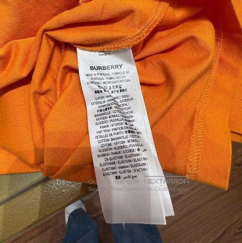Burberry Burberry Orange Cotton T-Shirt for Women. Size M / US 6-8 / IT 42-44 - 4 Thumbnail
