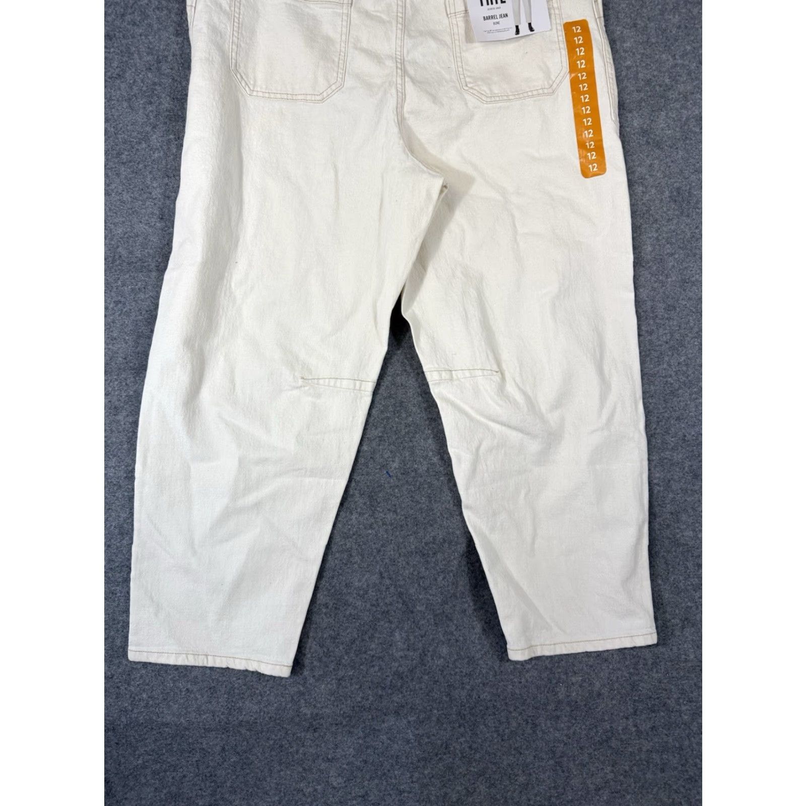 Frye Frye Jeans Barrel Ankle Womens 12 Ivory Stretch Button Fly High Rise NWT Vintage No Size 34" / US 12 / IT 48 - 3 Thumbnail