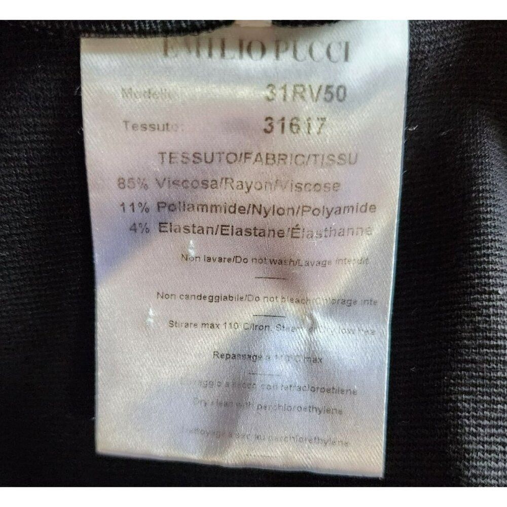 Emilio Pucci Emilio Pucci Black Skirt US 8 Embroidered Accent Zip Closur Size 30" / US 8 / IT 44 - 6 Thumbnail