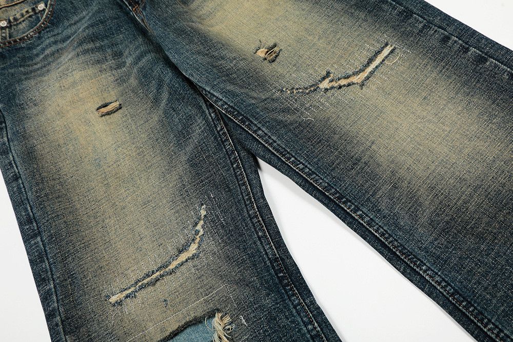 Vintage American distressed vintage washed ripped jeans for men Size US 32 / EU 48 - 4 Thumbnail