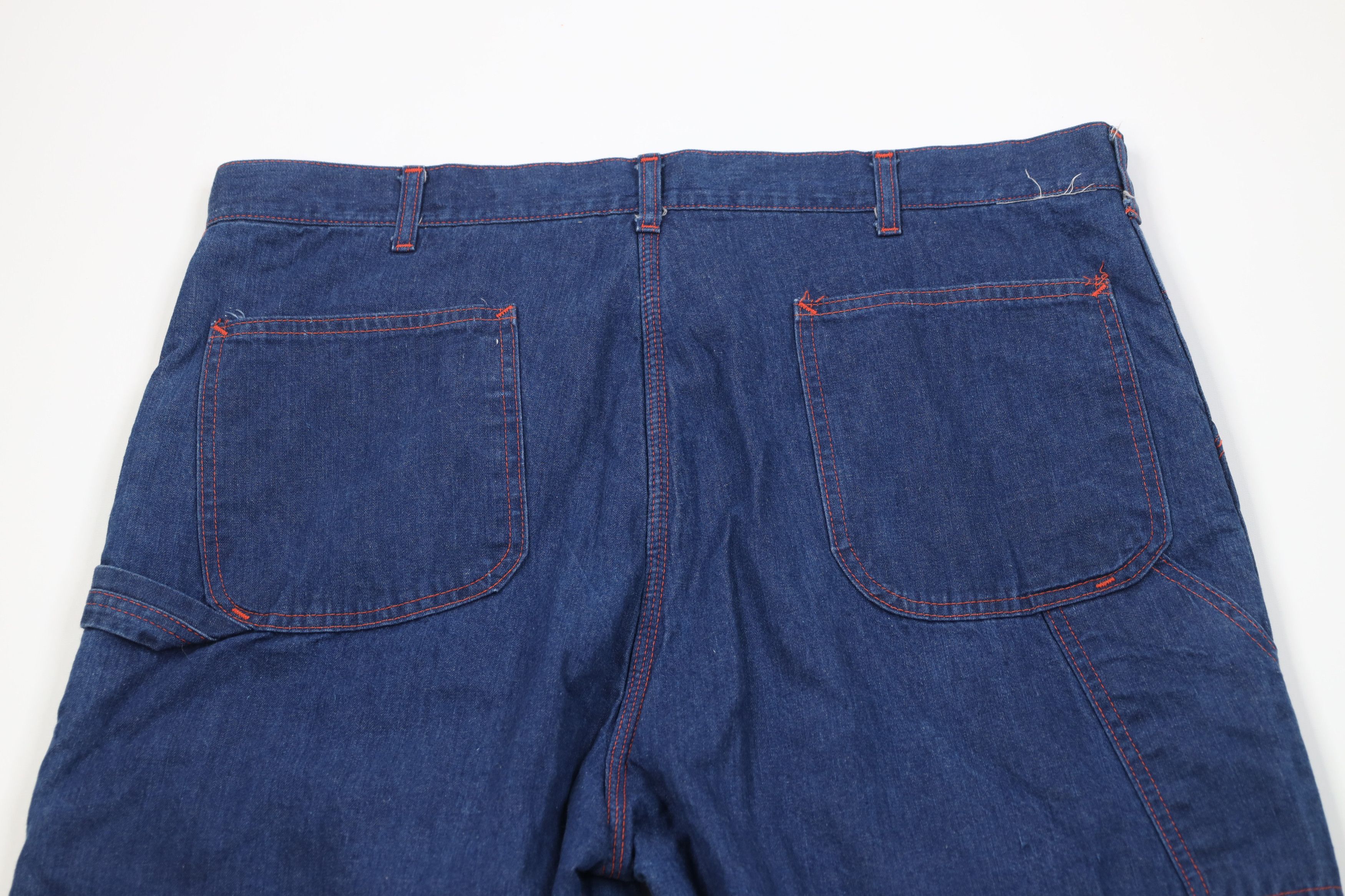 Vintage Vintage 70s Streetwear Insulated Wide Leg Dungaree Jeans US Size US 42 / EU 58 - 12 Thumbnail