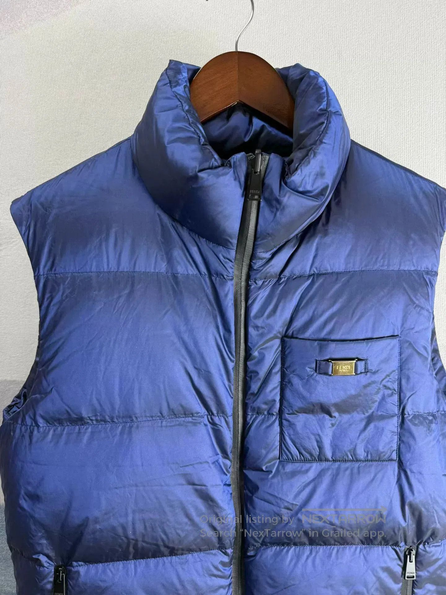Fendi reversible blue down vest by Fendi. Size US L / EU 52-54 / 3 - 2 Thumbnail