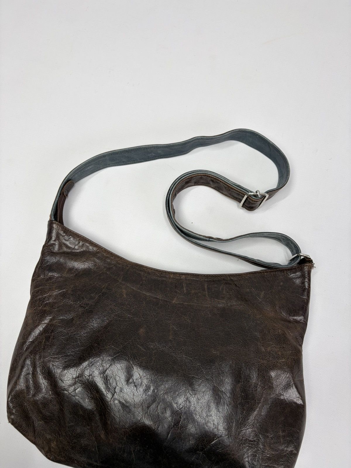 KMRii Brown Studded Leather Bag Y2K Punk Biker Balenciaga Inspired Size ONE SIZE - 11 Thumbnail