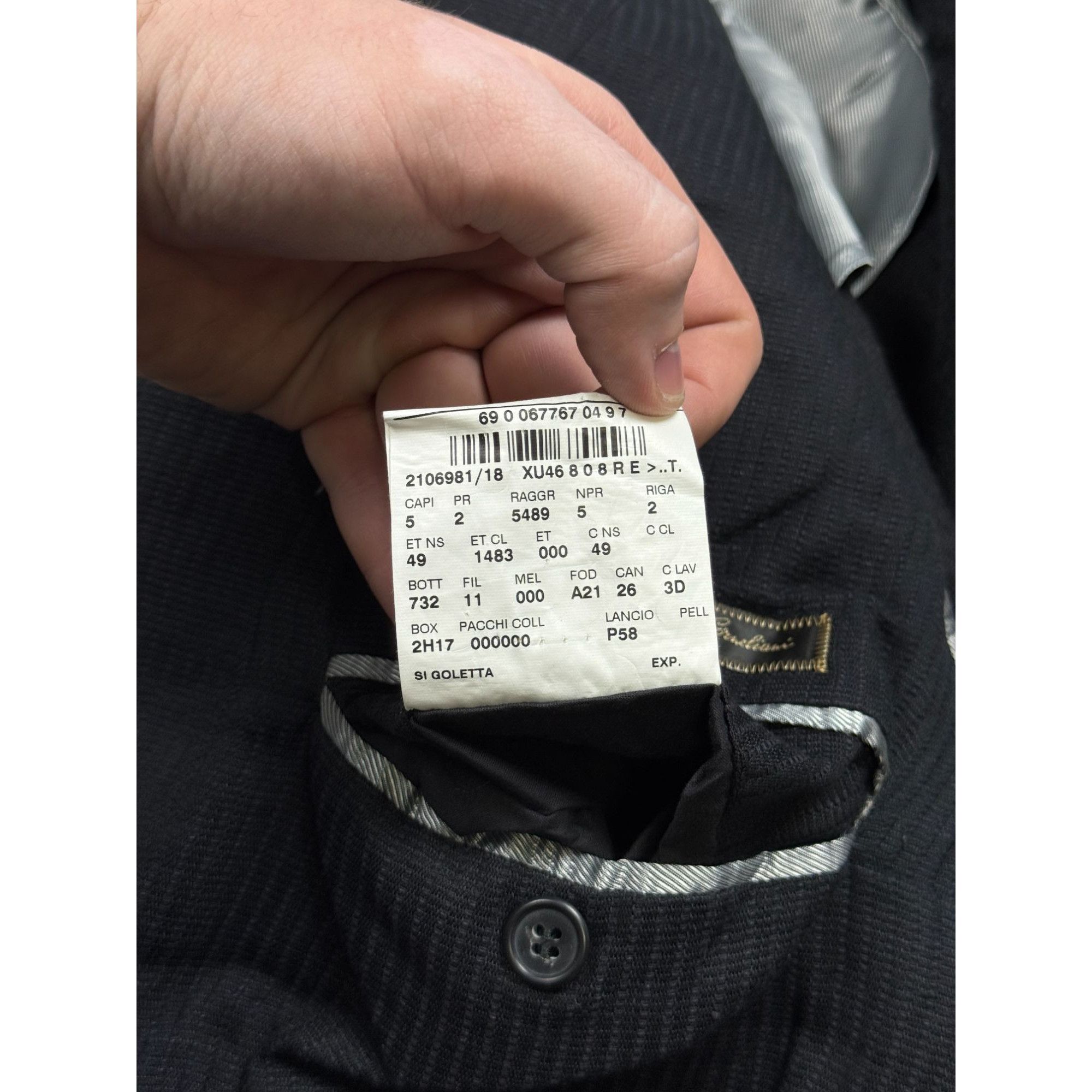Corneliani Corneliani Trend Military Navy Style Cotton Blazer (Y1265) Size 40R - 8 Thumbnail