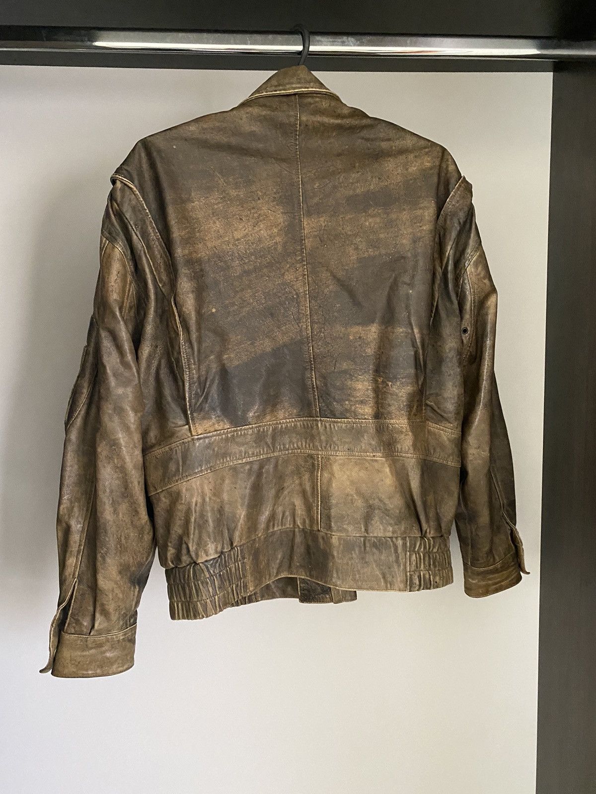 Japanese Brand × Vintage Vintage Leather Bomber Jacket Like Avirex Size US S / EU 44-46 / 1 - 5 Thumbnail