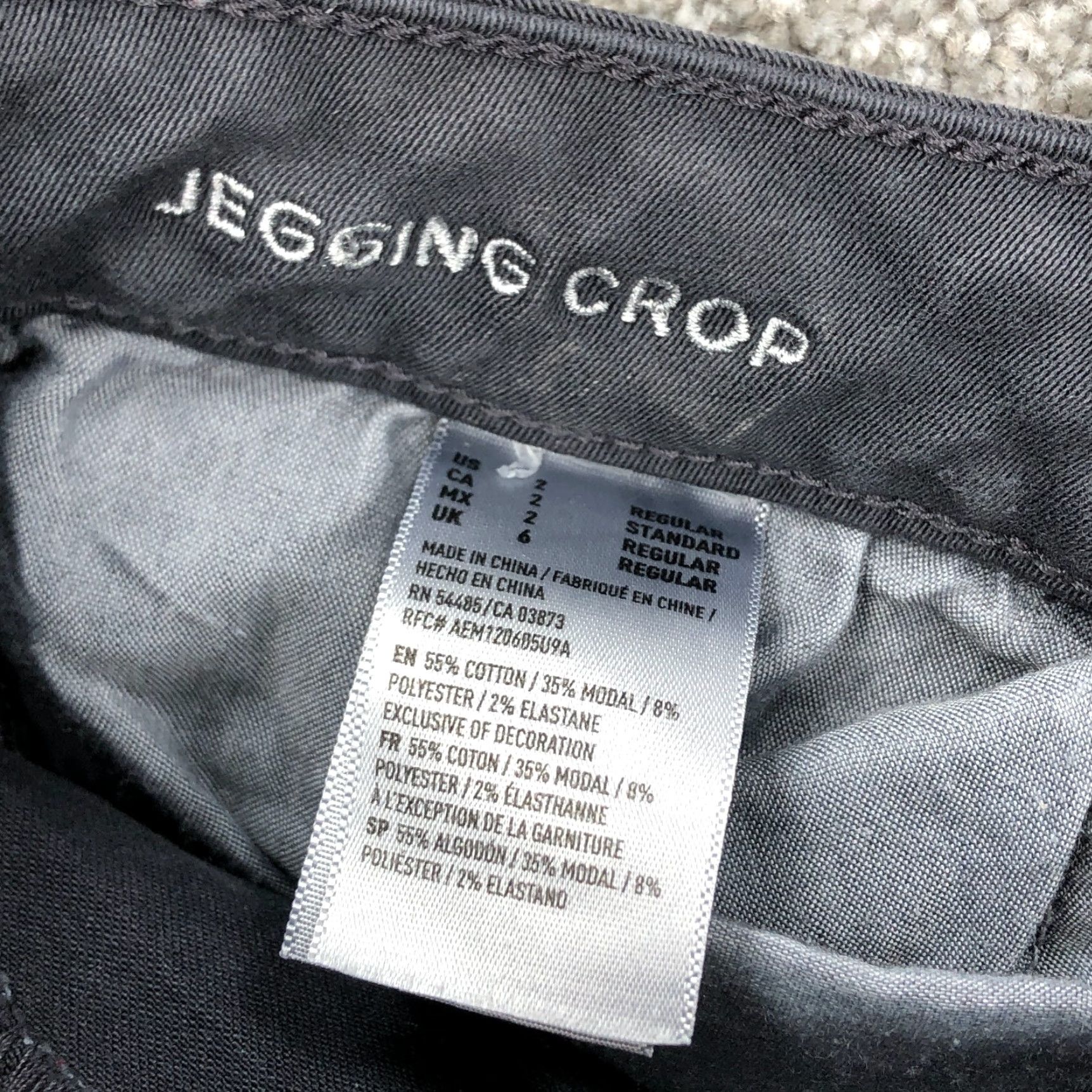 American Eagle Outfitters American Eagle Jeans Women 2 Gray Mid Rise Jegging Dark Pants Ladies BS2 Size 26" / US 2 / IT 38 - 4 Thumbnail