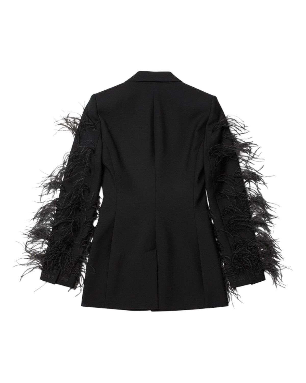 Valentino Valentino Garavani Ostrich Feather & Mohair Tuxedo Jacket Size S / US 4 / IT 40 - 2 Thumbnail