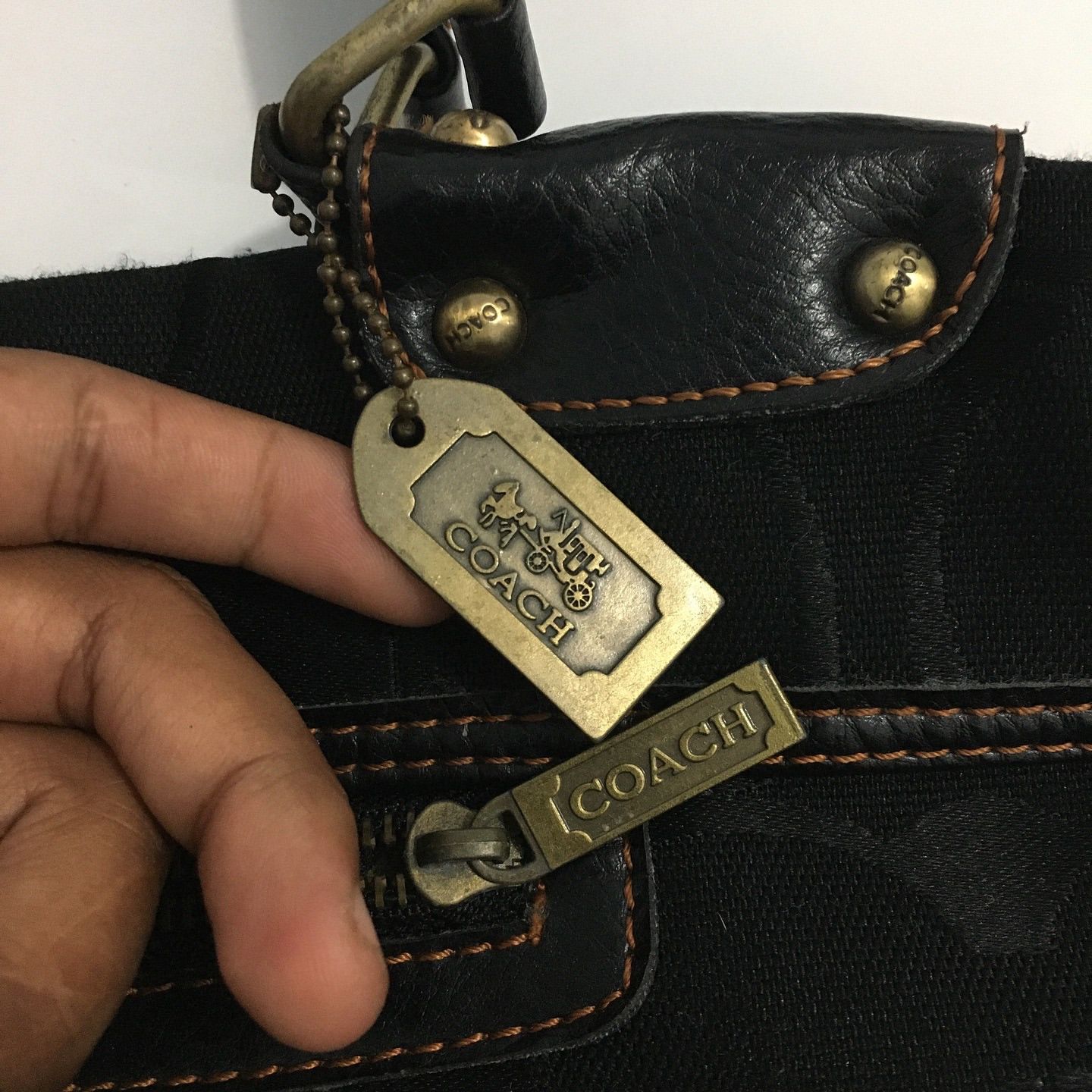 Coach Coach Poppy Canvas Leather Monogram Handbag Size ONE SIZE - 14 Thumbnail