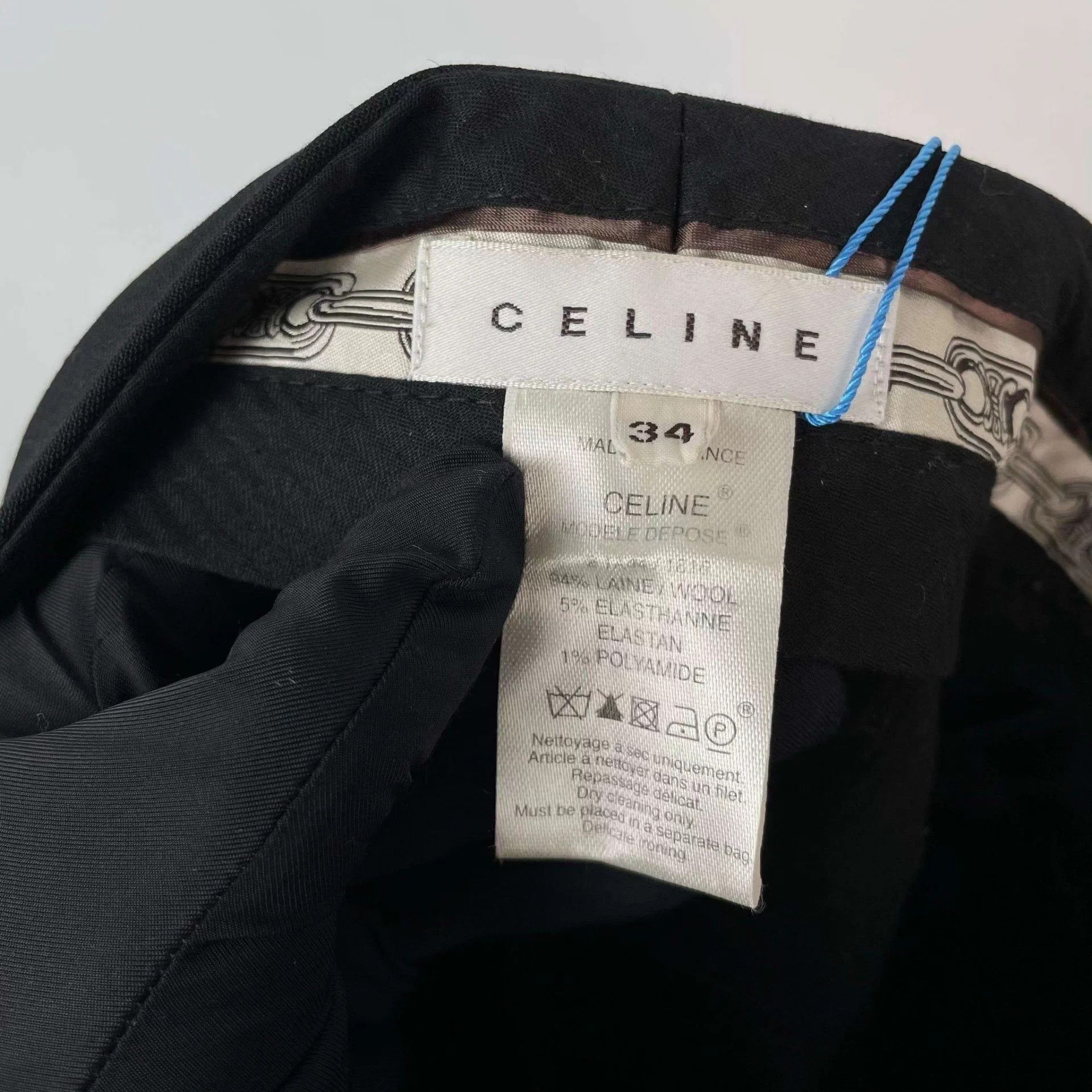 Celine Celine Wool Trousers 34 Black Size 25" / US 0 / IT 36 - 3 Thumbnail