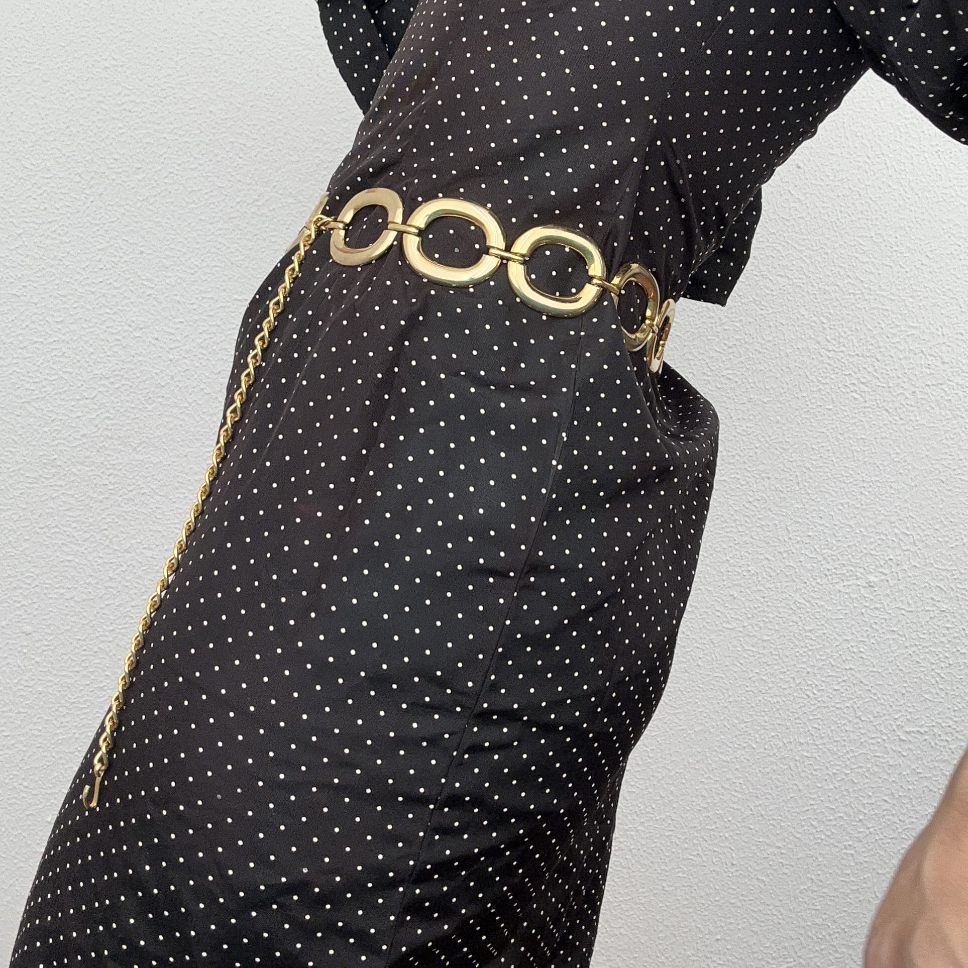 Vintage Vintage 80s Gold Chain Belt, Chunky Oval Link Size ONE SIZE - 3 Thumbnail