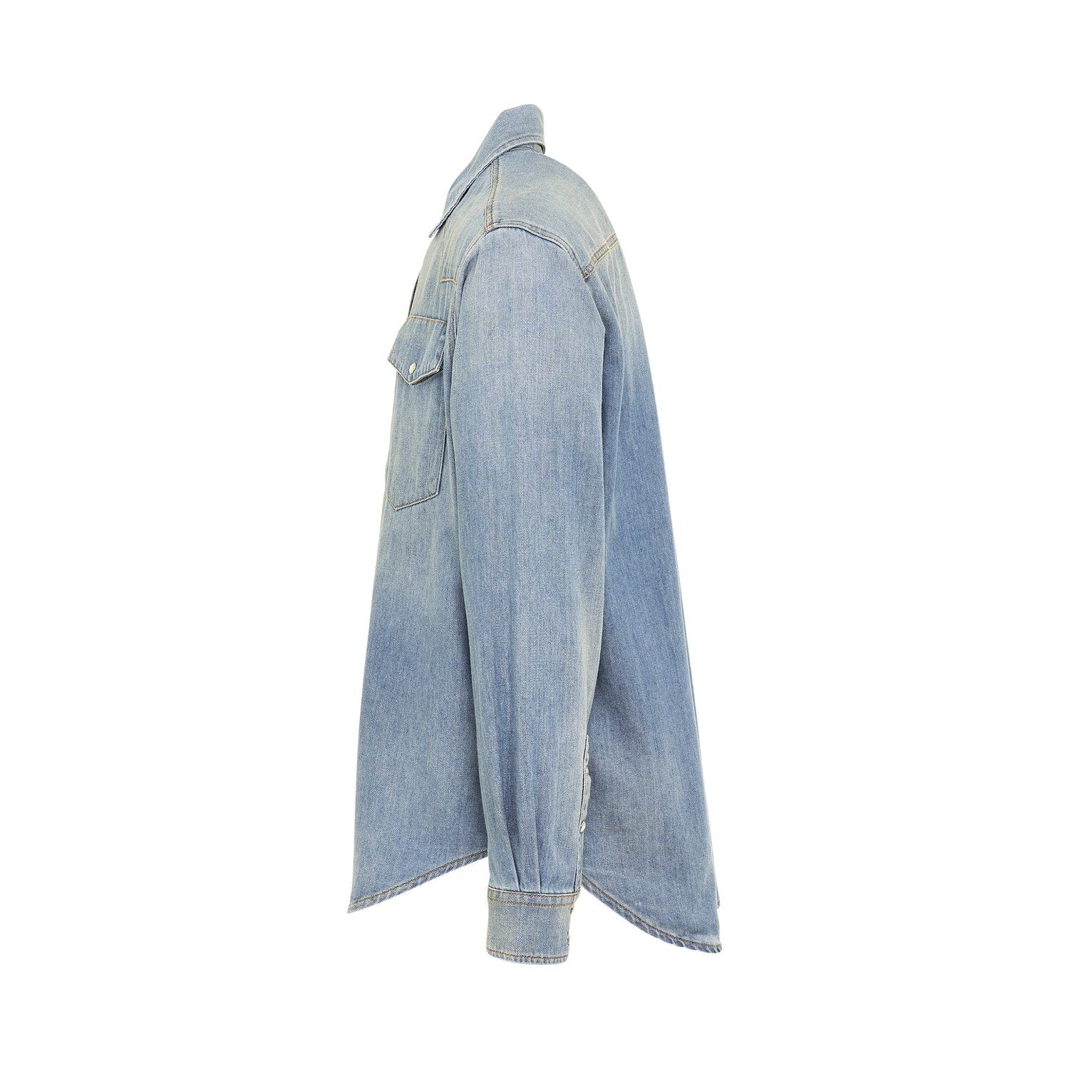 Palm Angels o1mris0824 Denim Shirt in Light Blue Size US M / EU 48-50 / 2 - 3 Thumbnail