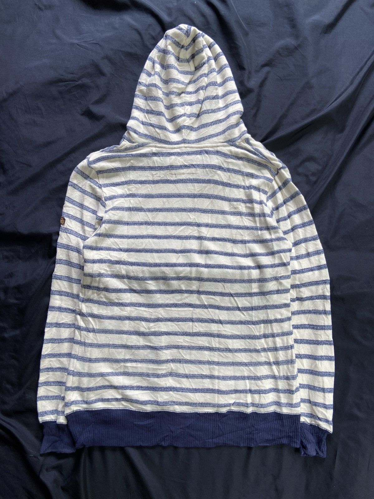 Japanese Brand JAPANESE OFF SHORE STRIPED HOODIE Size US XL / EU 56 / 4 - 12 Thumbnail