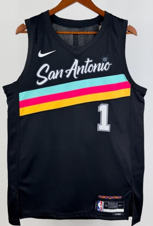 NBA 26 San Antonio Spurs #1 Wembanyama Jersey Size US S / EU 44-46 / 1 - 1 Thumbnail