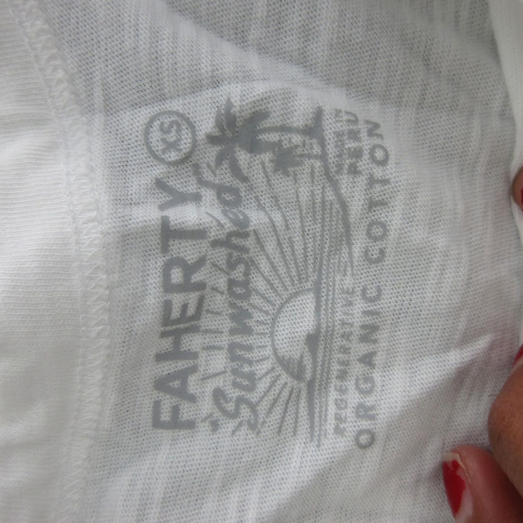Faherty Faherty Shirt Mens S White Short Sleeve Crewneck Sunwashed Stripe Tee Top Size US S / EU 44-46 / 1 - 5 Thumbnail
