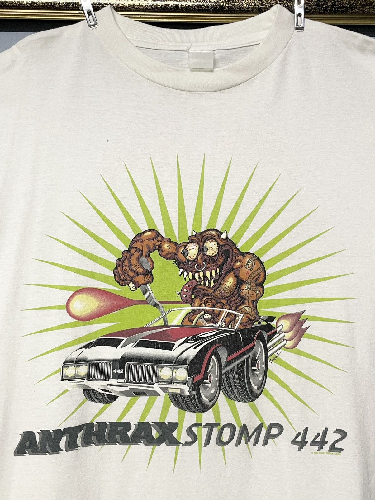 Band Tees Vintage Og 1995 Anthrax Storm 442 Sony Signature Graphic Tee Size US XL / EU 56 / 4 - 5 Thumbnail