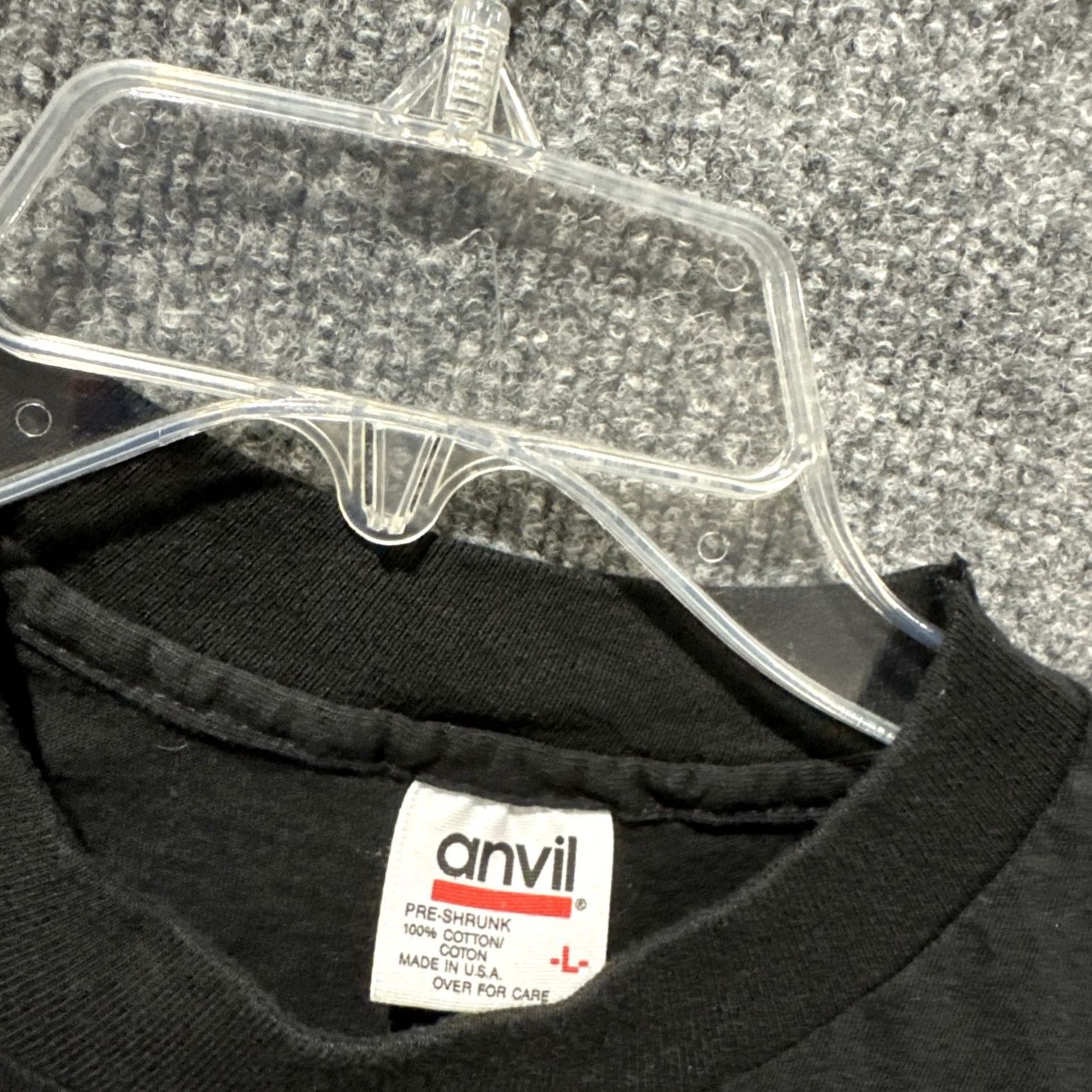 Anvil VINTAGE 90s Anvil T-Shirt Mad Jack The Darker Side Of Yukon Jack Be Afraid Of The Dark Black L Mens Size US L / EU 52-54 / 3 - 3 Thumbnail