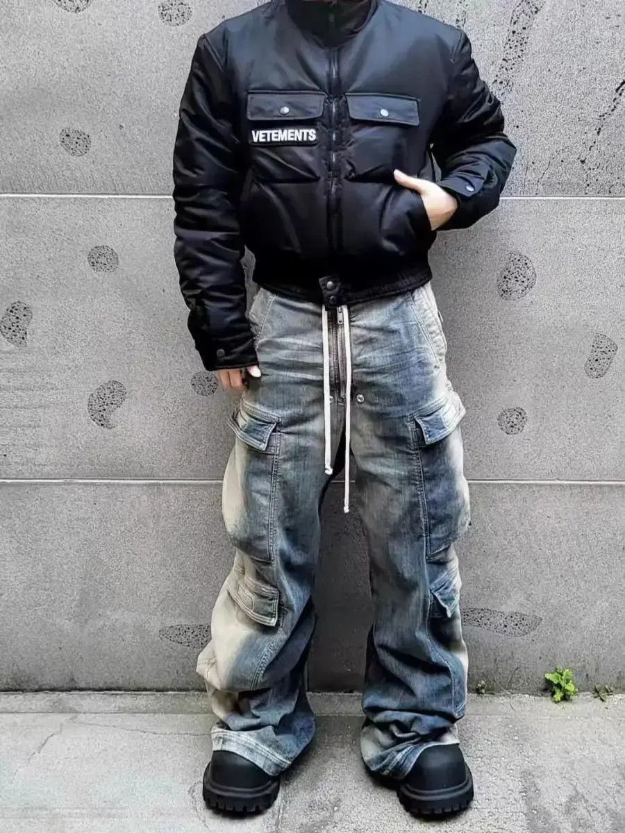 Japanese Brand Heavyweight street hip-hop washed gradient baggy jeans Size US 33 - 4 Thumbnail