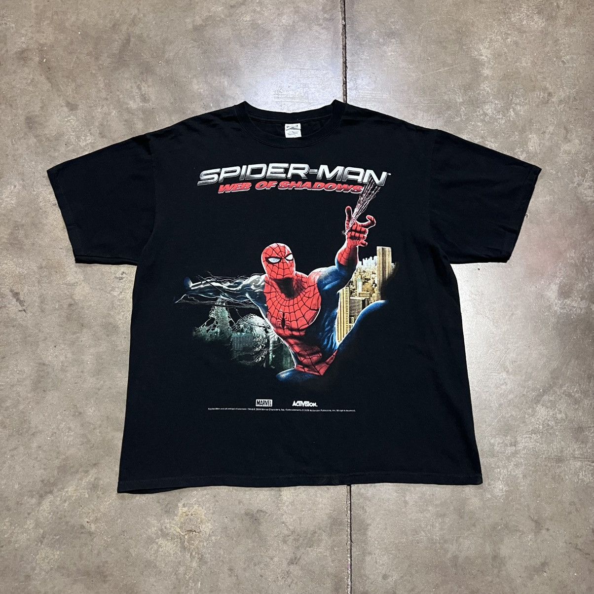 Marvel Comics Vintage Spider Man Web of Shadows T shirt Activision Y2K Size US XL / EU 56 / 4 - 1 Thumbnail
