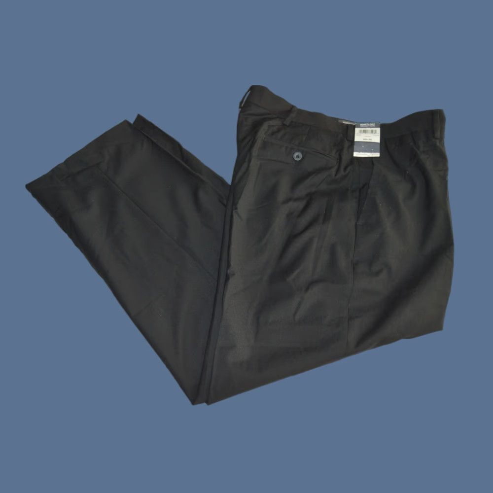 Kenneth Cole KENNETH COLE REACTION Flat Front PANTS Black mini cord SIZE 36 x 30 NWT Size US 36 / EU 52 - 1 Thumbnail