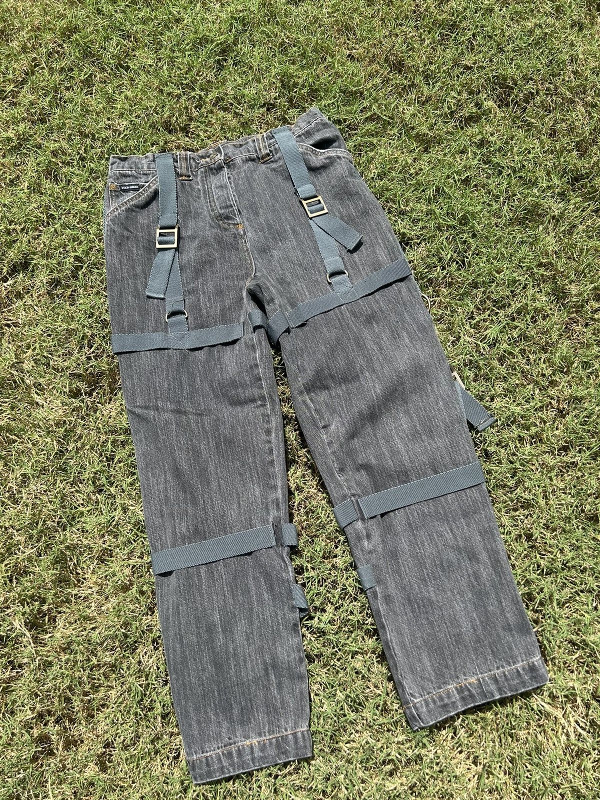 Dolce & Gabbana Vintage SS04 Dolce & Gabbana Archive Bondage Denim Jeans Size US 31 - 2 Thumbnail