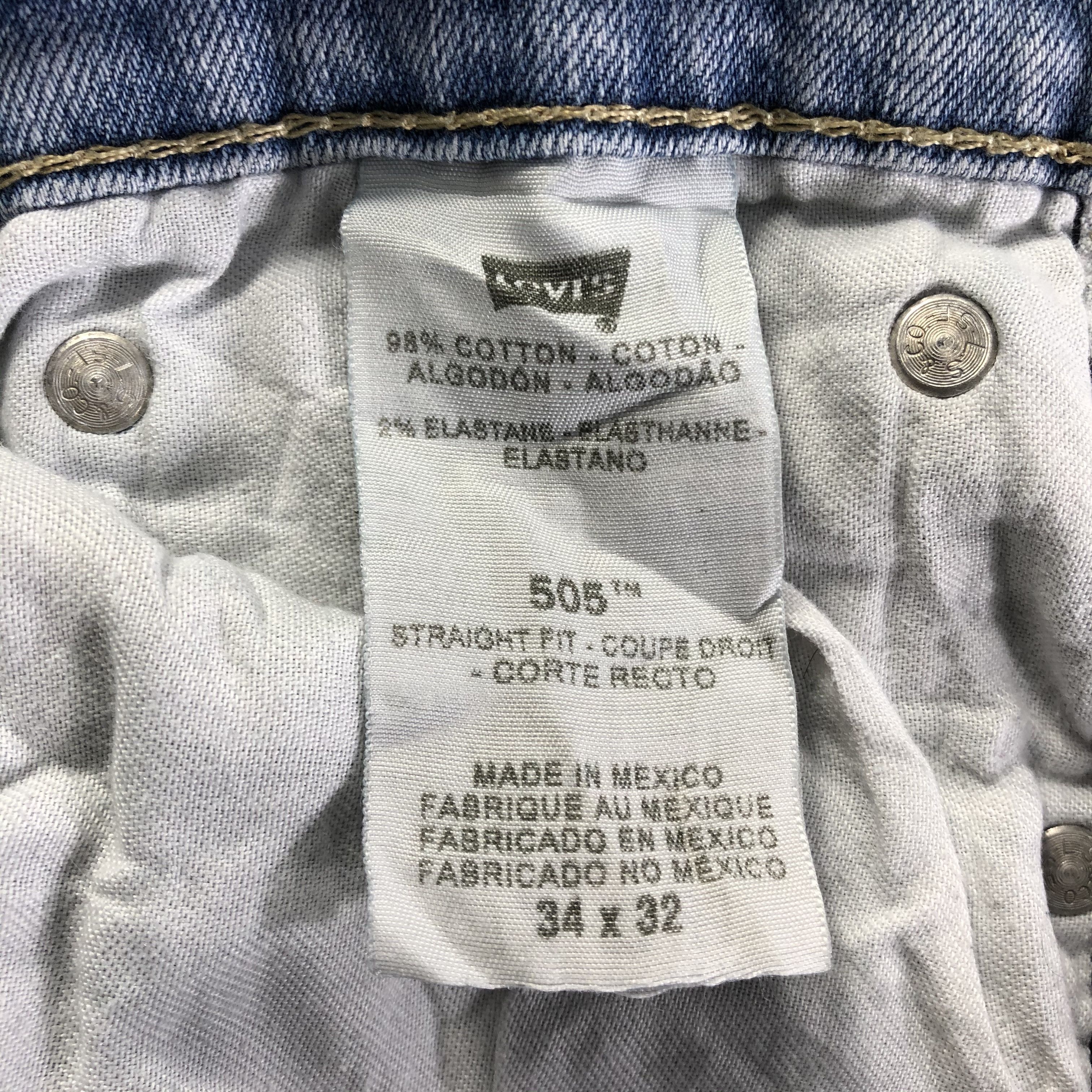 Levi's Vintage Light Wash Levis 505 Jeans-J4406 Size US 34 / EU 50 - 9 Thumbnail