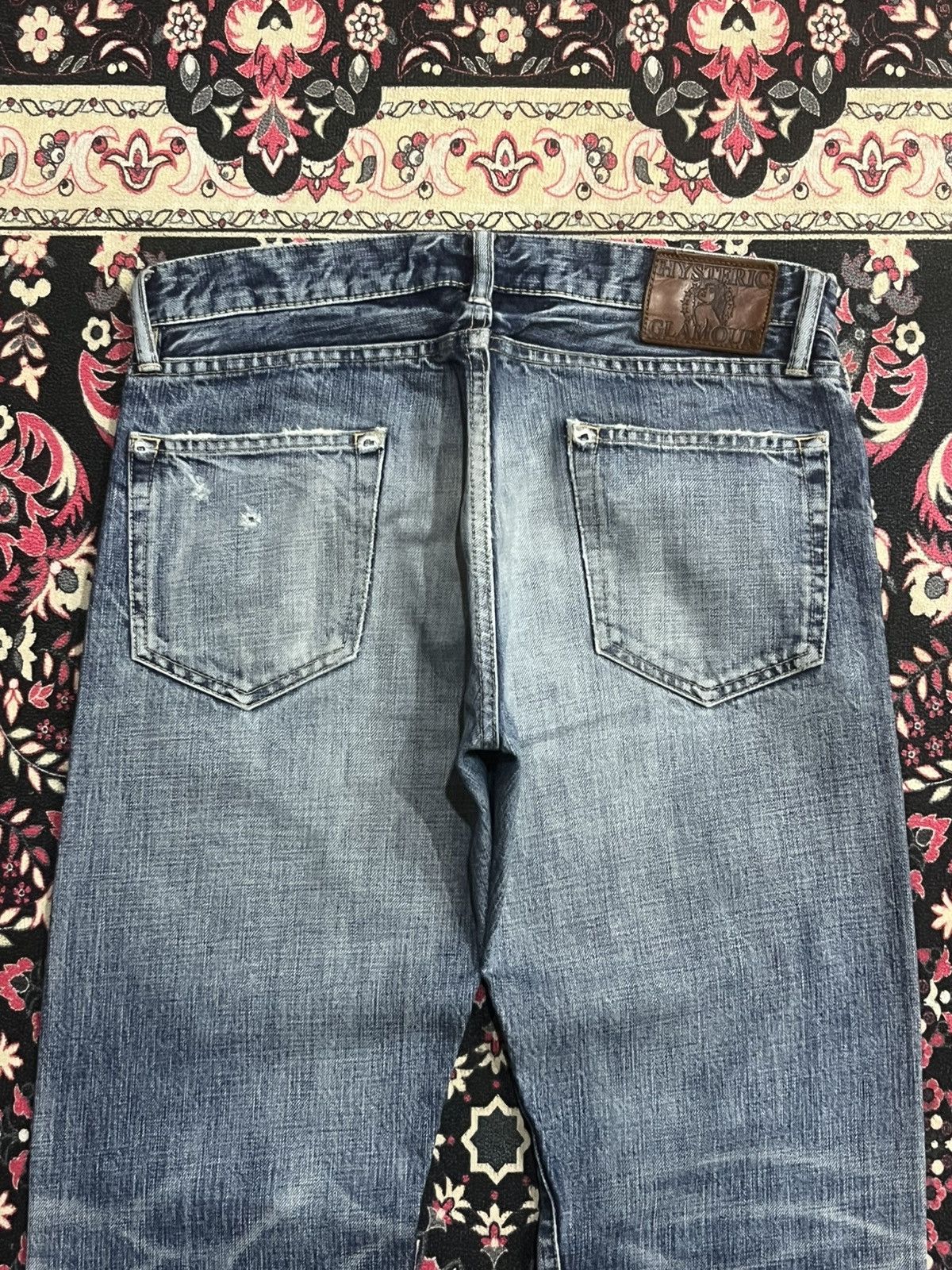 Hysteric Glamour Japanese Brand Hysteric Glamour Blue Whisker Studded Jeans Size US 30 / EU 46 - 10 Thumbnail