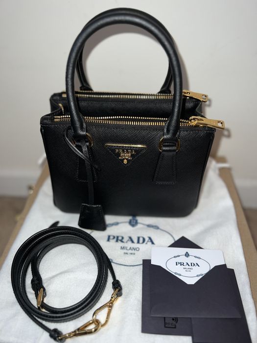 PRADA Linea Rossa Prada Galleria Saffiano Leather Mini Bag