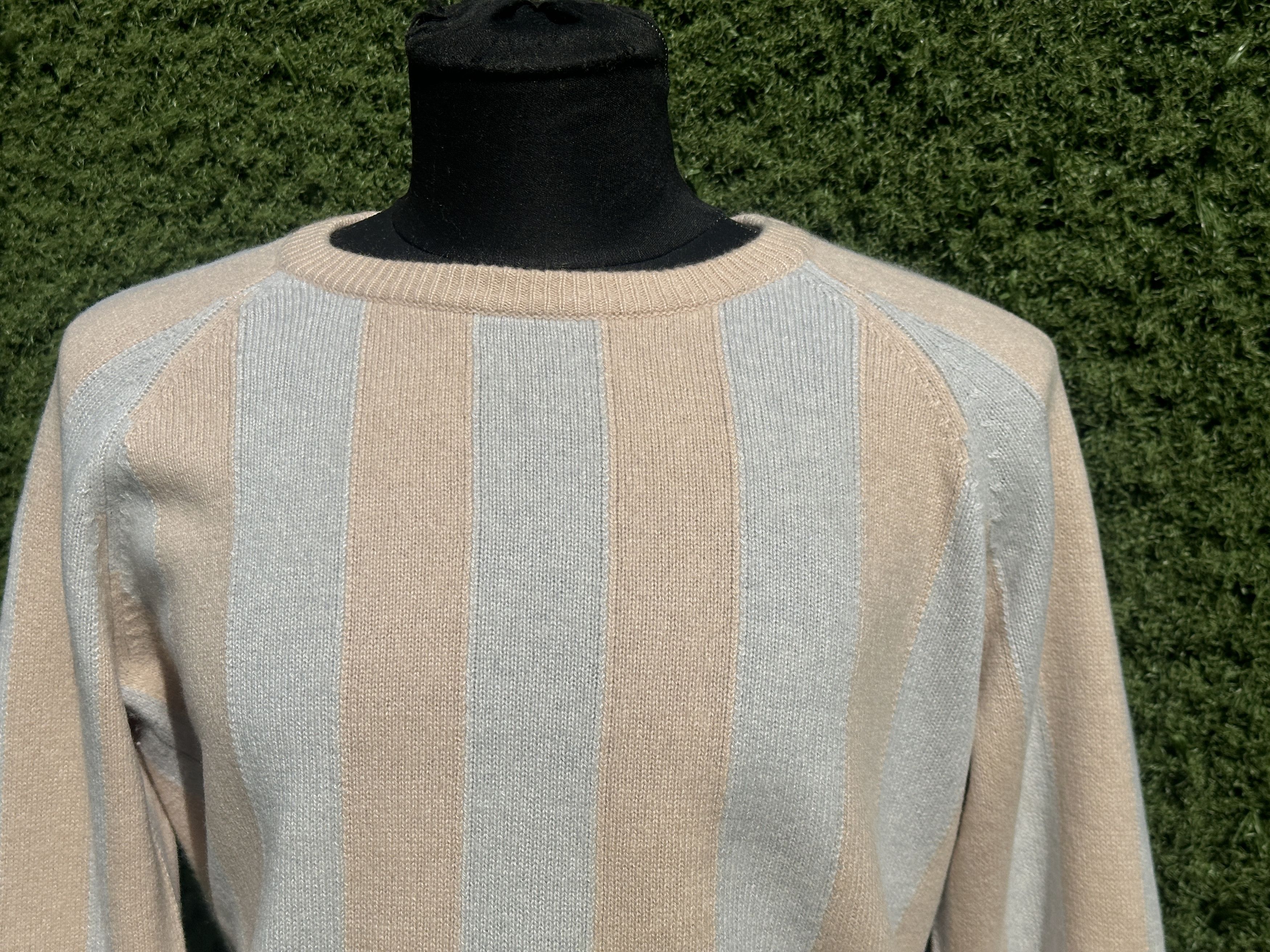 Bottega Veneta Bottega Veneta Cashmere Stripe Raglan Sweater Fit IT 42 Size M / US 6-8 / IT 42-44 - 9 Thumbnail