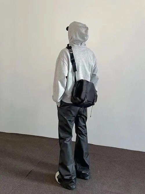 VIBE Black Leather Wide Leg Pants Size US 32 / EU 48 - 4 Thumbnail
