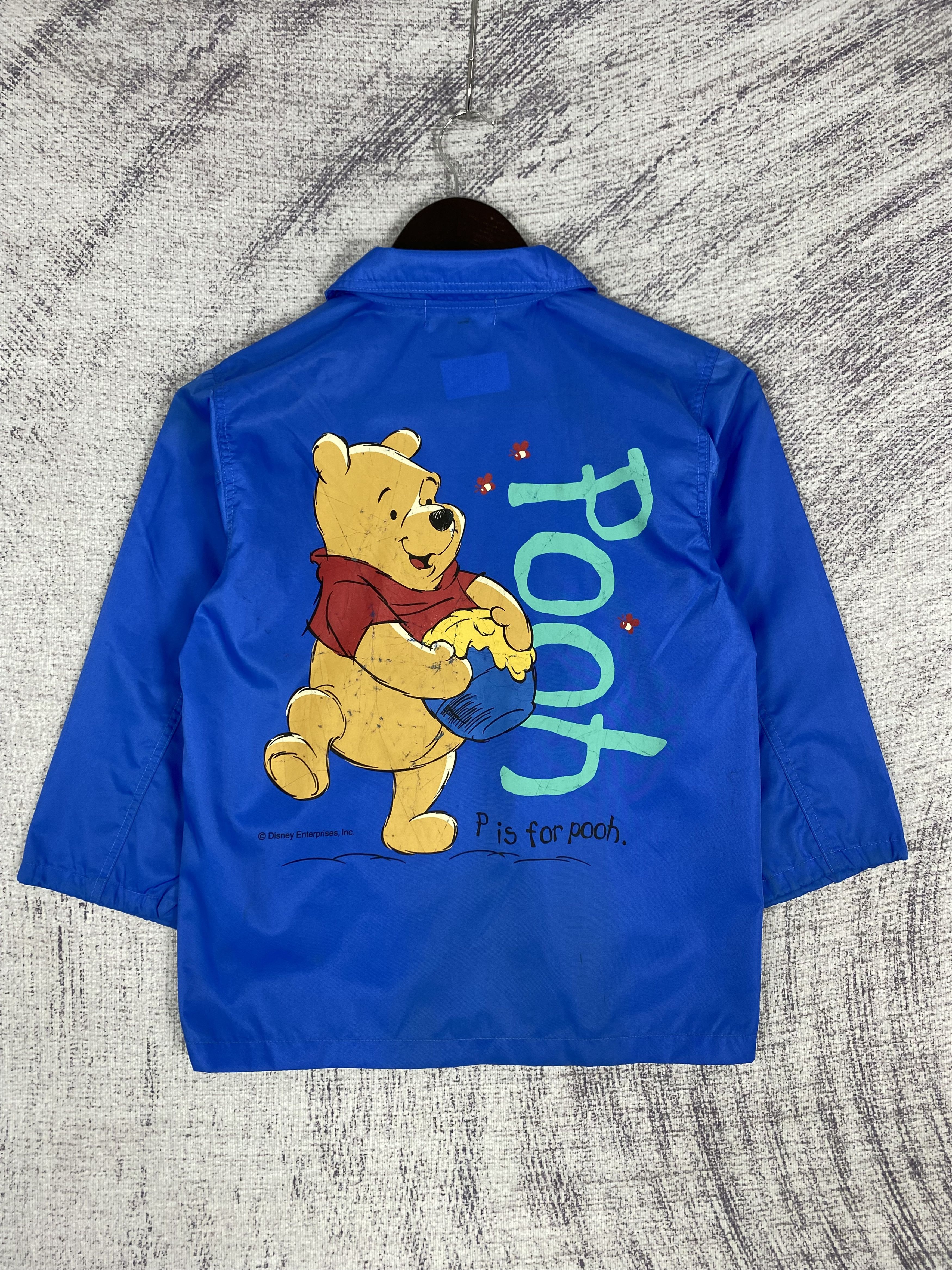 Anime 90s Vintage Winnie The Pooh Disney Embroidered Blue Stripe Size US XS / EU 42 / 0 - 5 Thumbnail