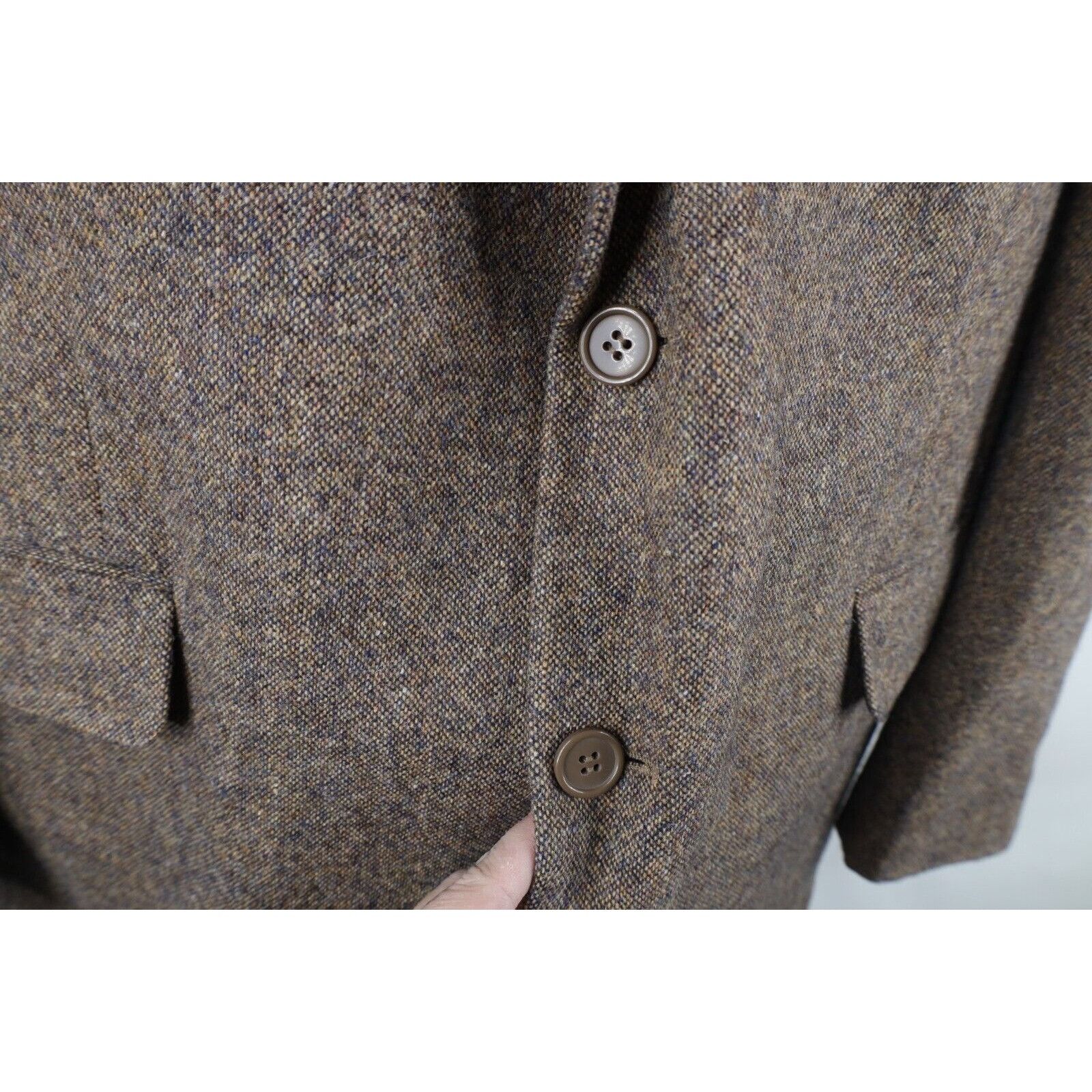 Vintage Vintage 90s Streetwear Wool Tweed 2 Button Suit Coat Jacket Size US L / EU 52-54 / 3 - 4 Thumbnail