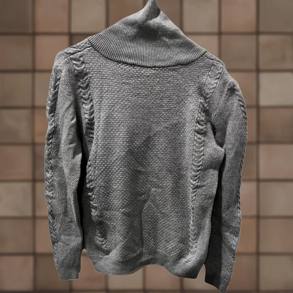 Murano Murano Womens Sweater V-Neck Pullover Wool Size L Gray Regular Long Sleeve Size L / US 10 / IT 46 - 1 Thumbnail
