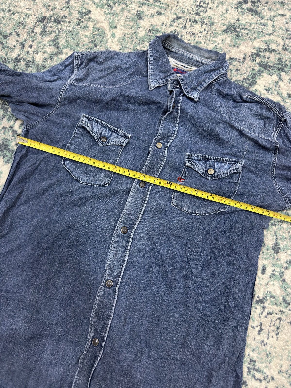 45rpm 45rpm Japan Western Denim Wash Button Up Shirt Size US M / EU 48-50 / 2 - 9 Thumbnail