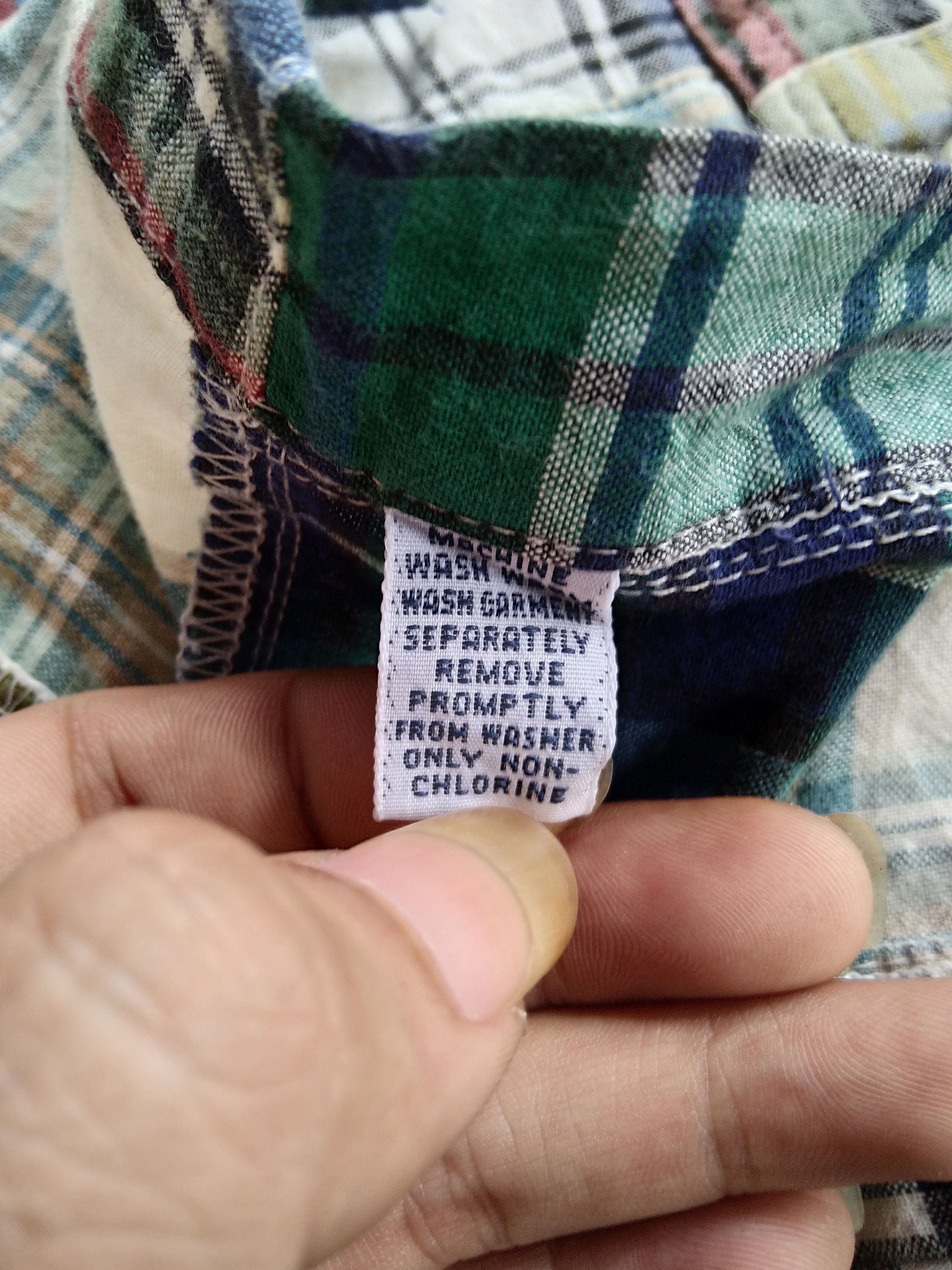 If Six Was Nine × Kapital × RRL Ralph Lauren VTG 90s Polo Ralph Lauren Plaid Flannel Pacthwork Shirt Size US S / EU 44-46 / 1 - 7 Thumbnail