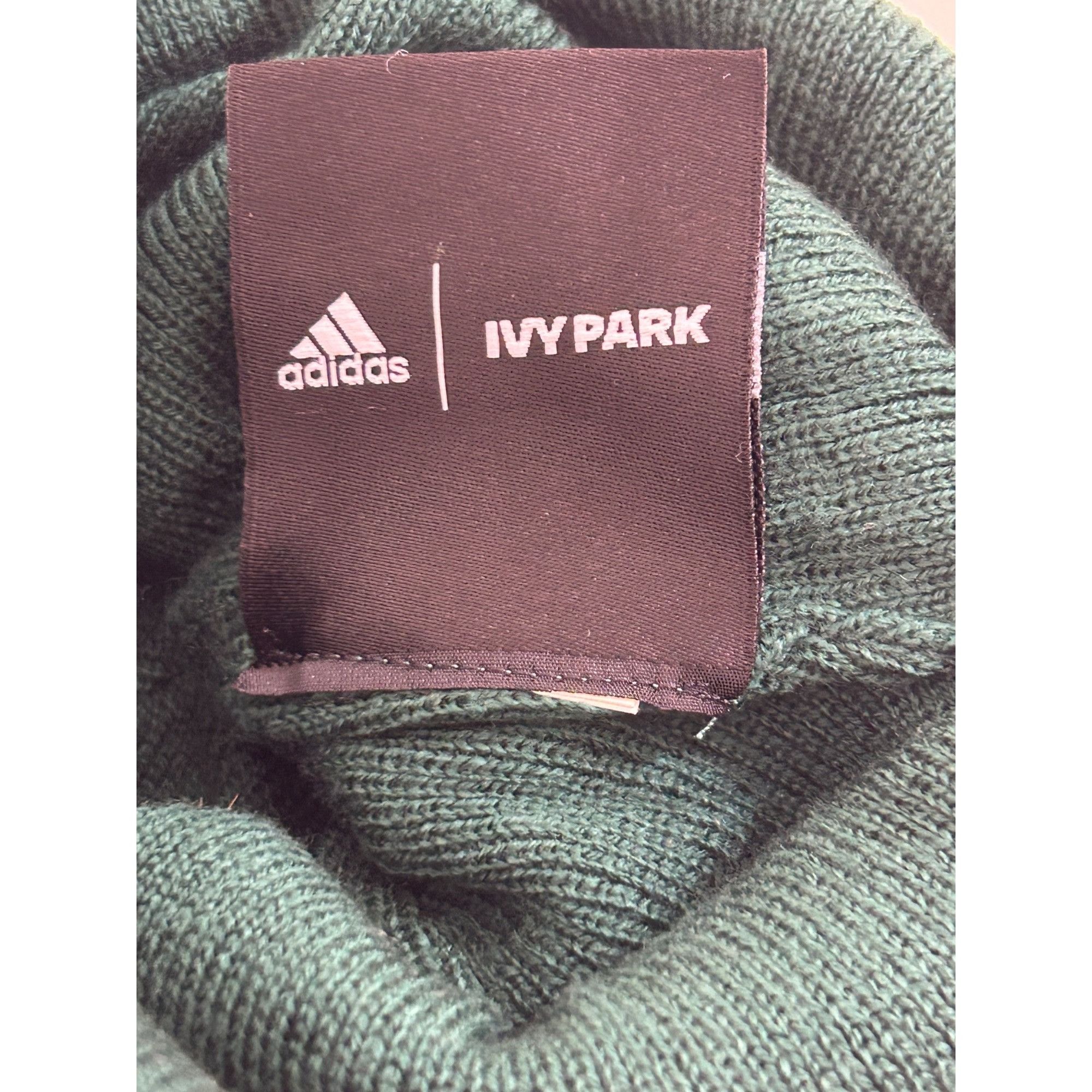 Adidas × Ivy Park Adidas x Ivy Park Knitted Beanie Dark Green Logos Stretchy C Size ONE SIZE - 11 Thumbnail