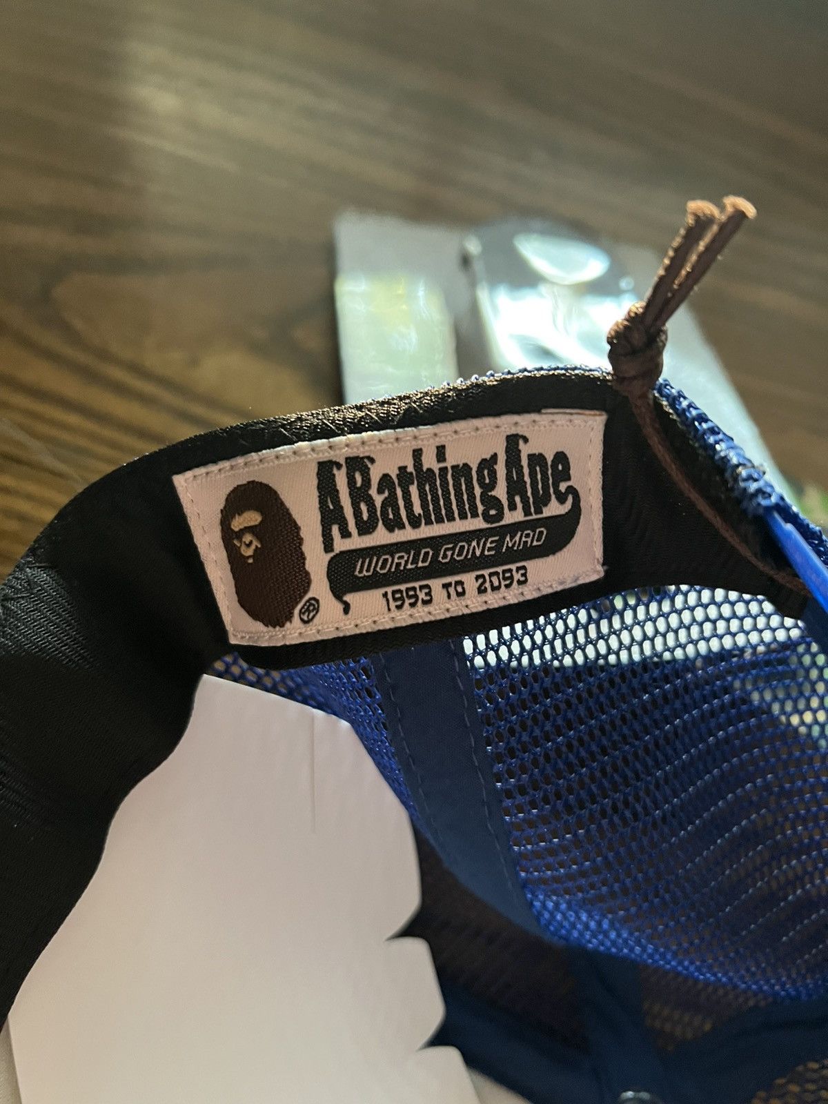 Bape Bape College Mesh Trucker Hat - Blue Size ONE SIZE - 6 Thumbnail